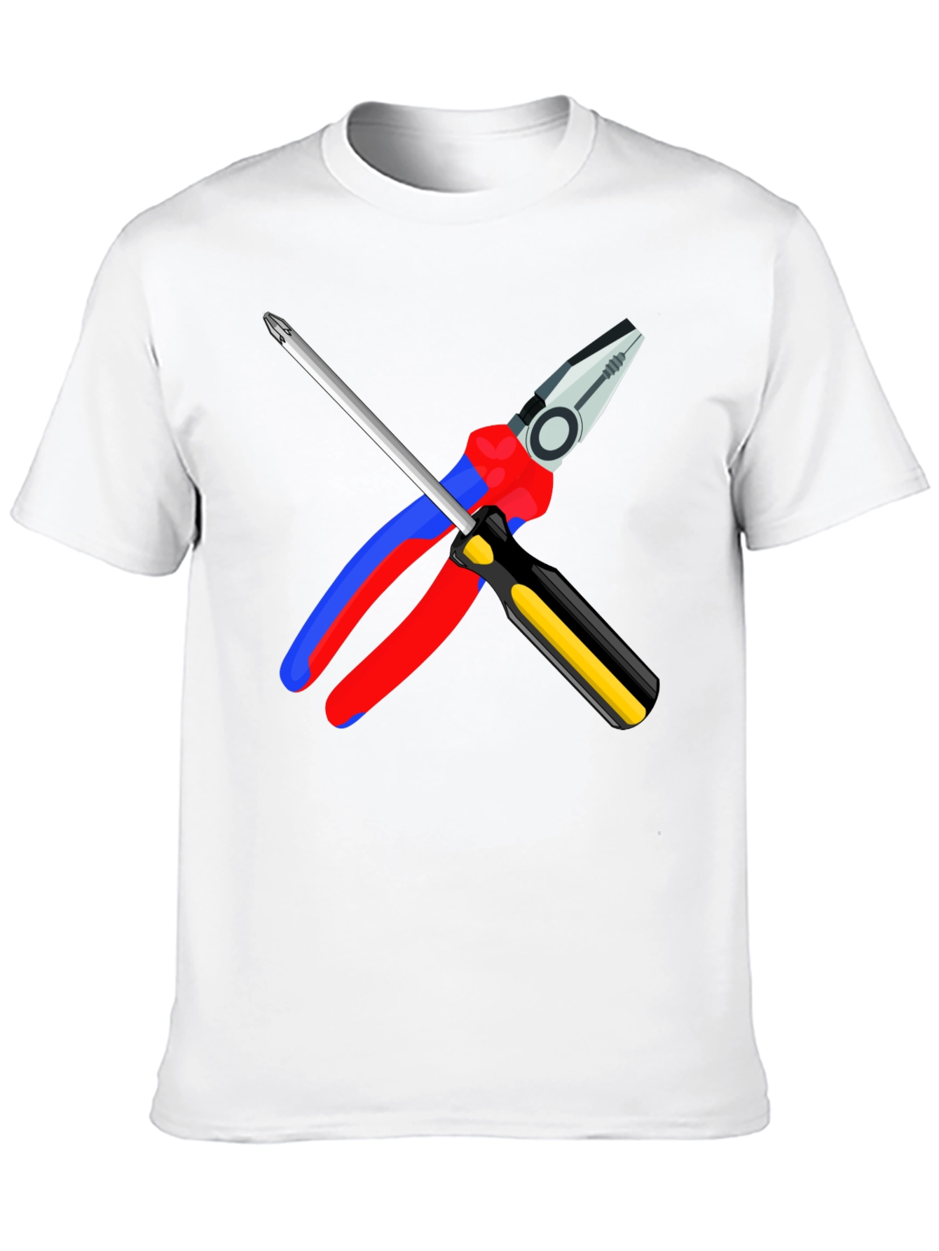 Electrician's Tool T-Shirt: Pliers & Screwdriver Graphic - 10