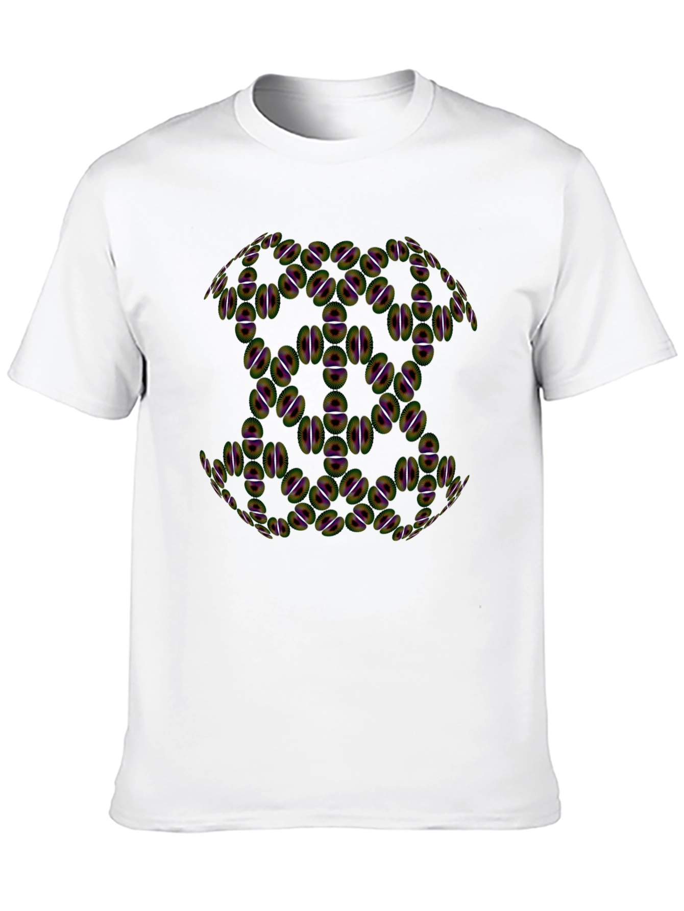 Black Abstract Pattern Black T-Shirt view 10