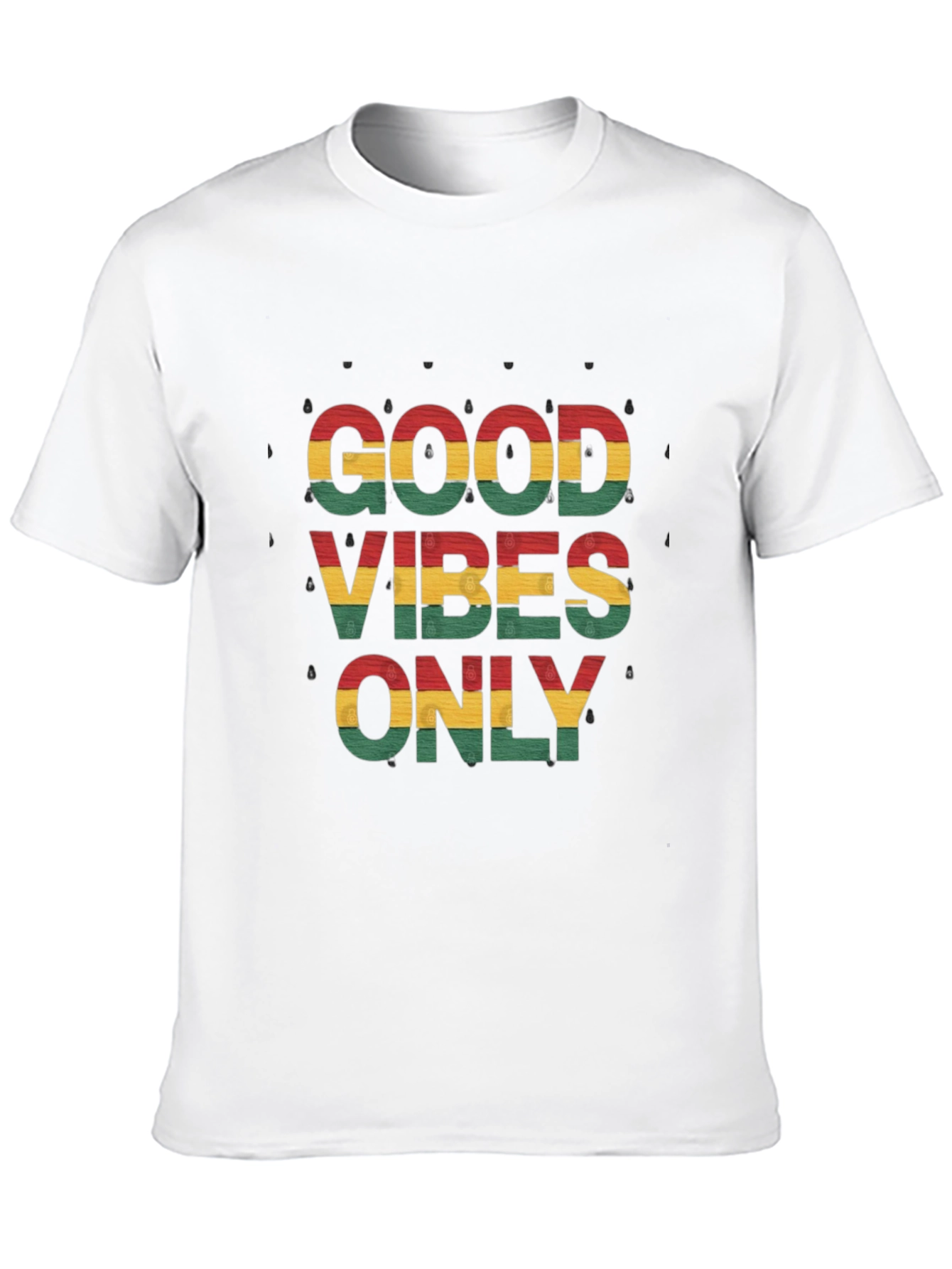 Black Good Vibes Only Graphic Tee - Reggae Inspired Style view 10