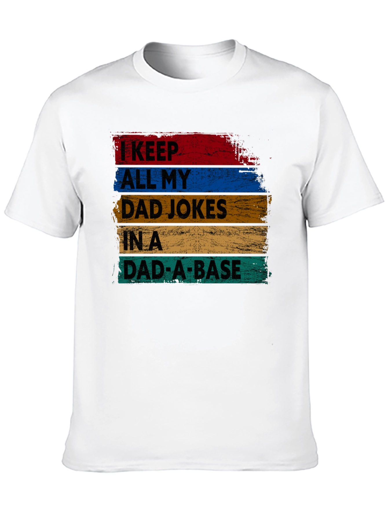 Black Dad Jokes T-Shirt - I Keep All My Dad Jokes In A Dad-A-Base view 10