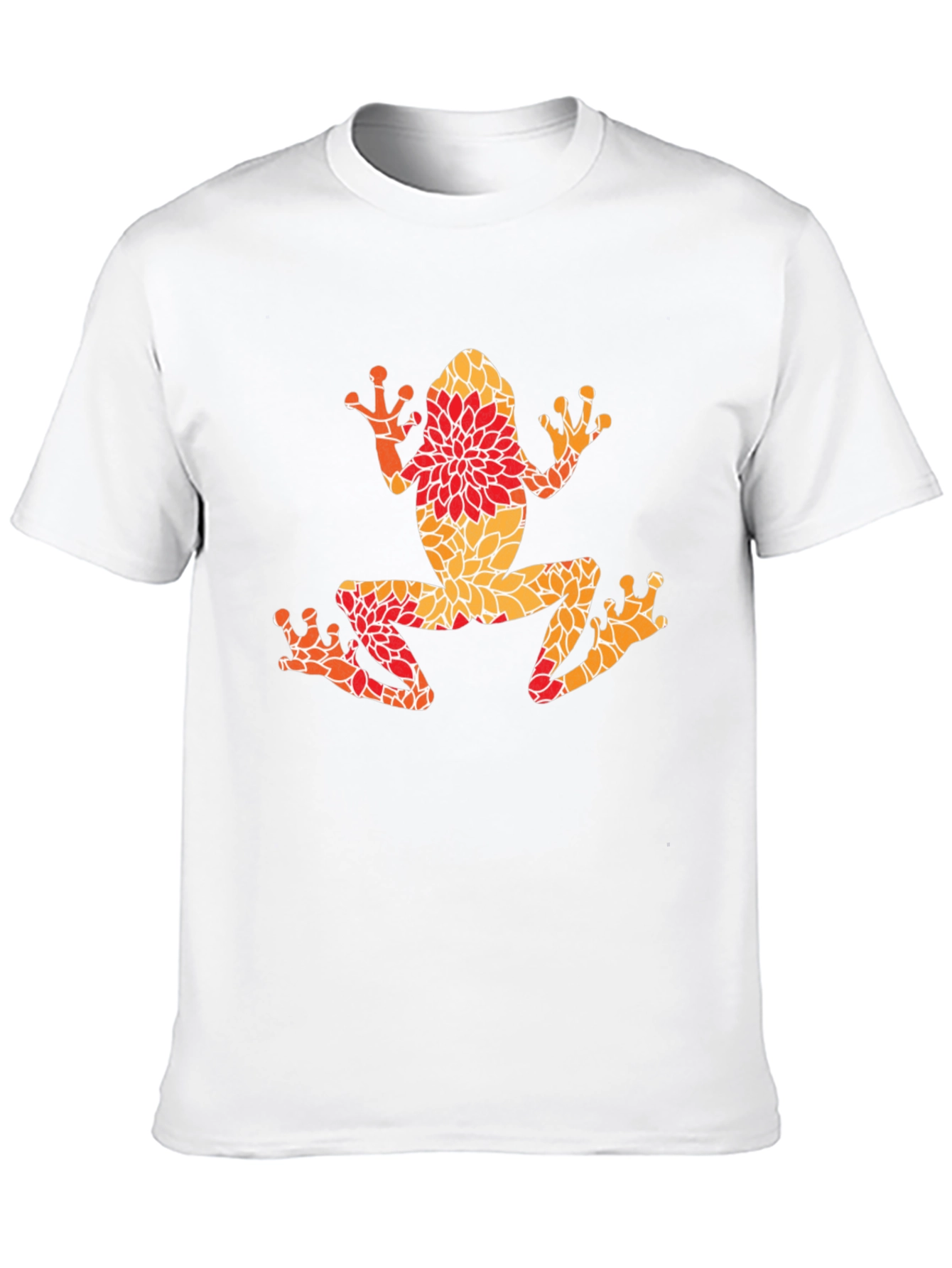 Black Floral Frog Graphic Tee - Unique Nature Design view 10