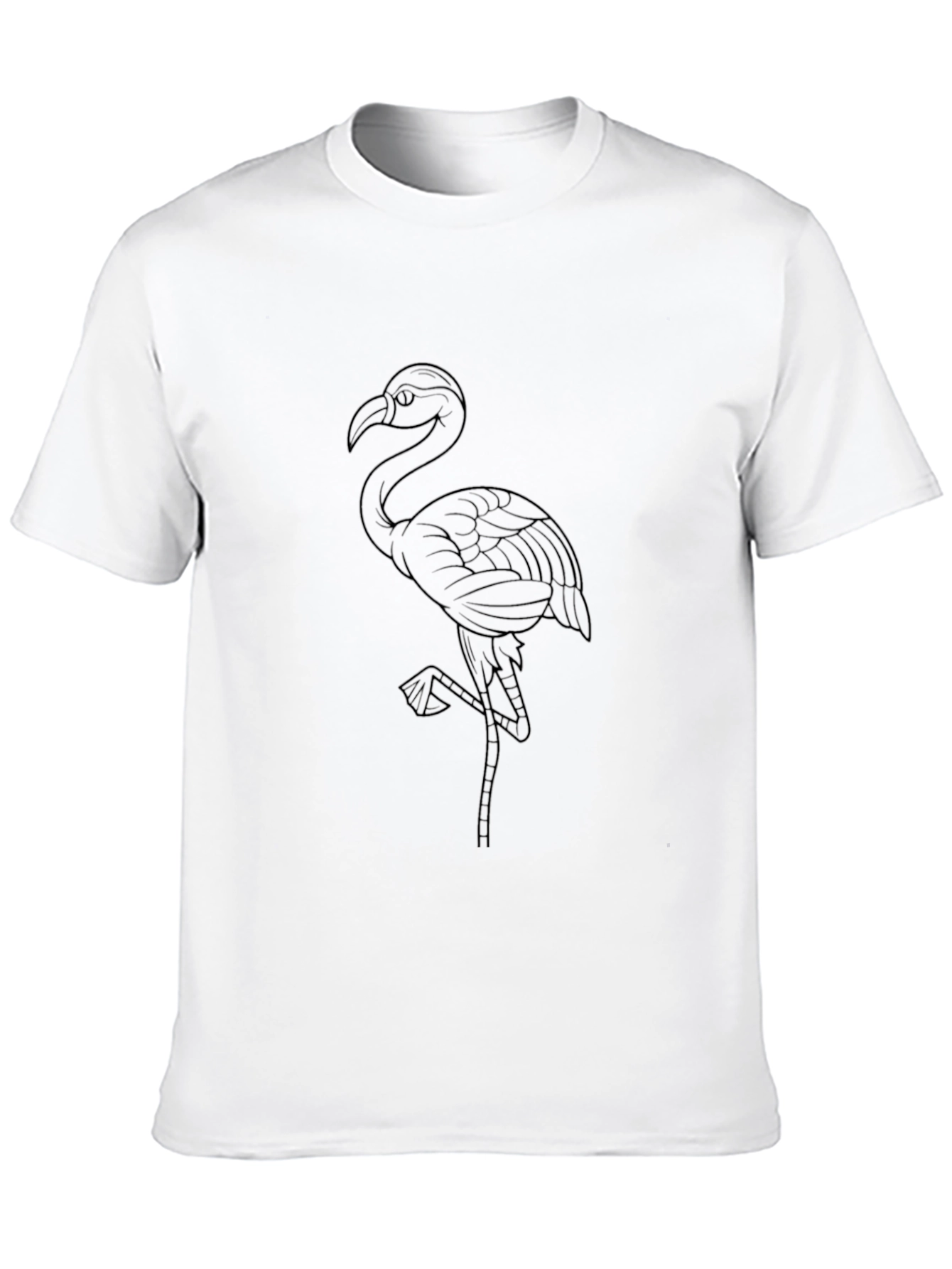 Black Men's Black Flamingo Graphic T-Shirt view 10