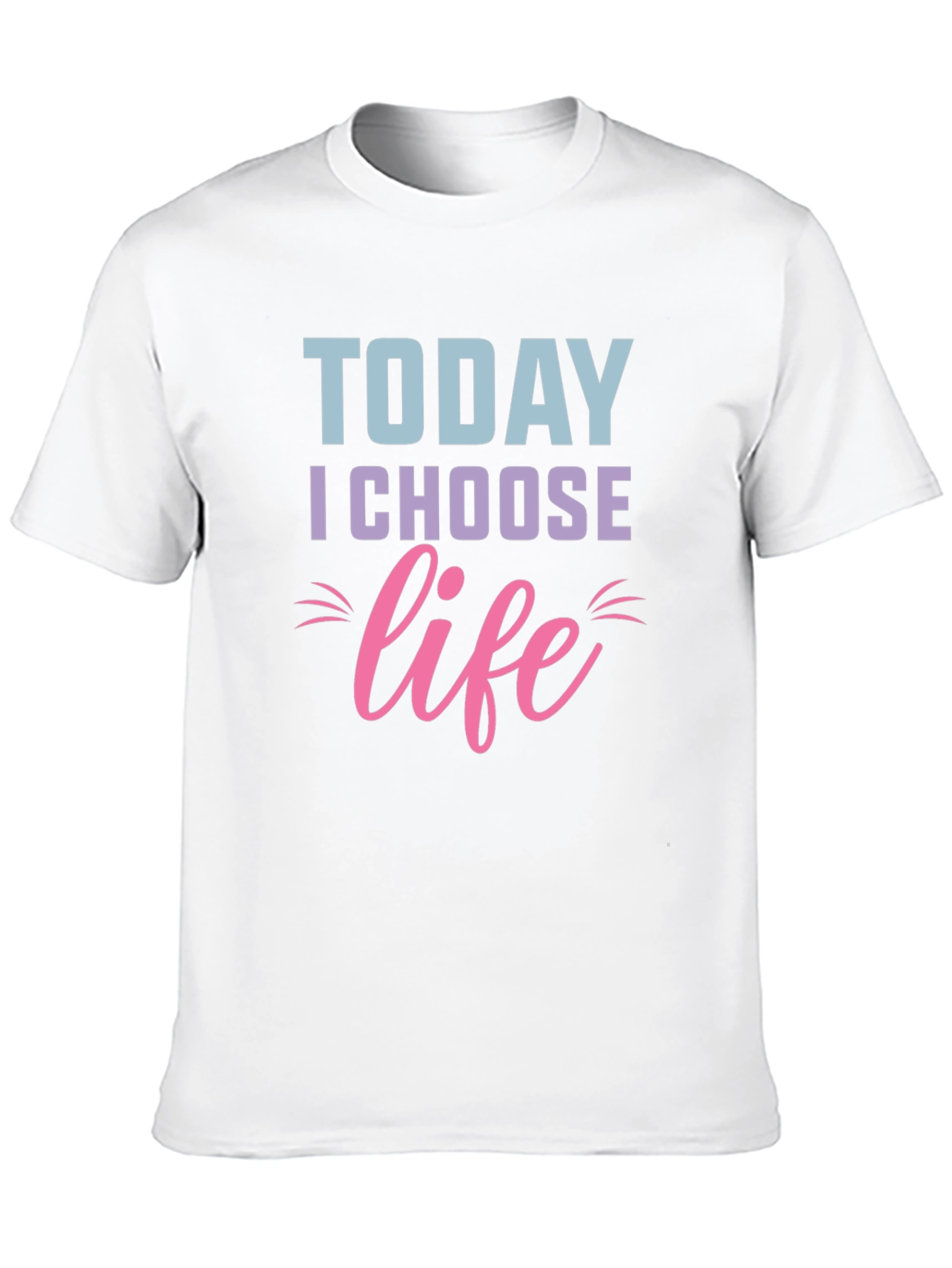 Black Today I Choose Life T-Shirt - Motivational Graphic Tee view 10