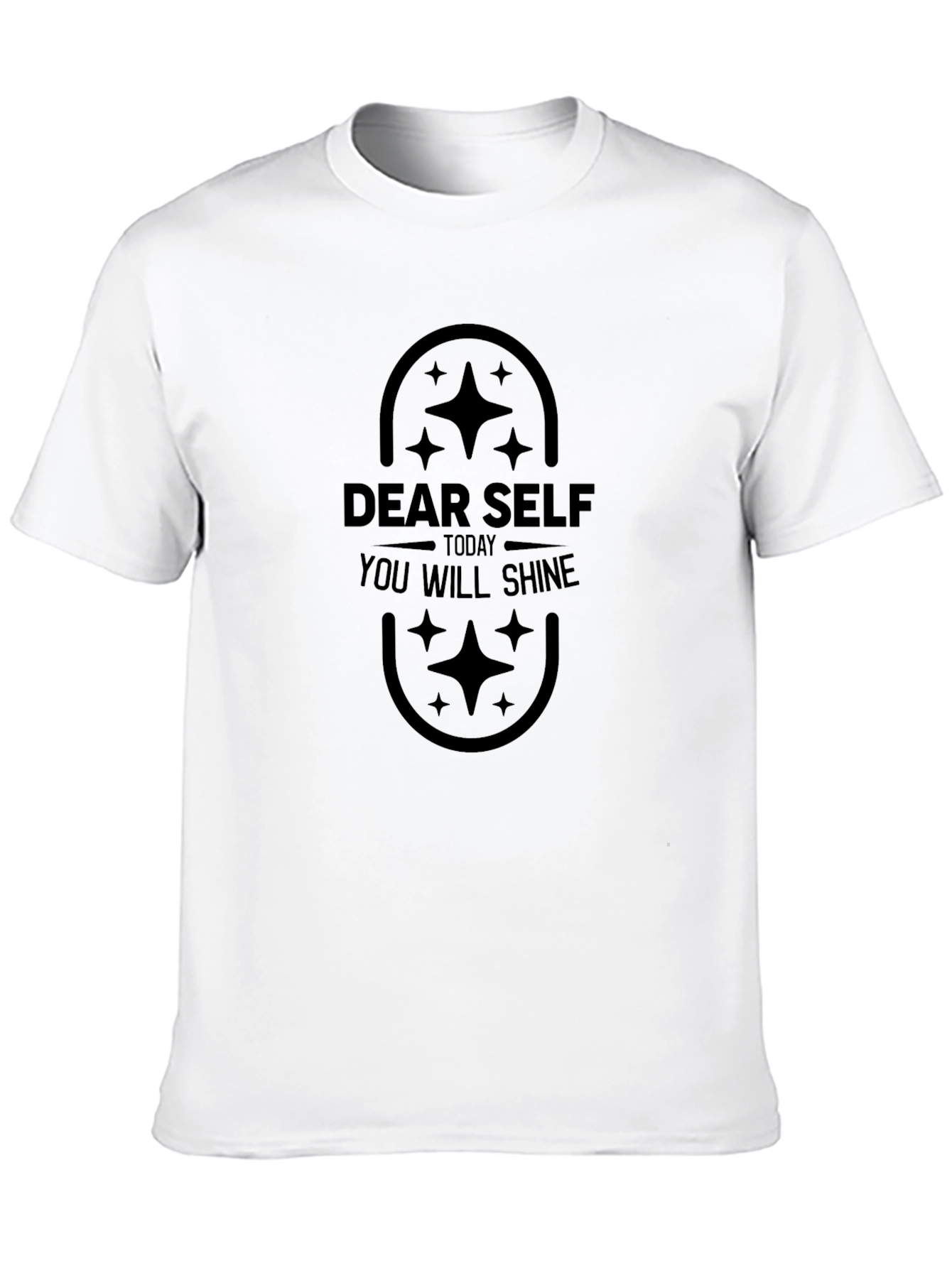 Black Dear Self Shine Graphic Tee - Black Unisex T-Shirt view 10