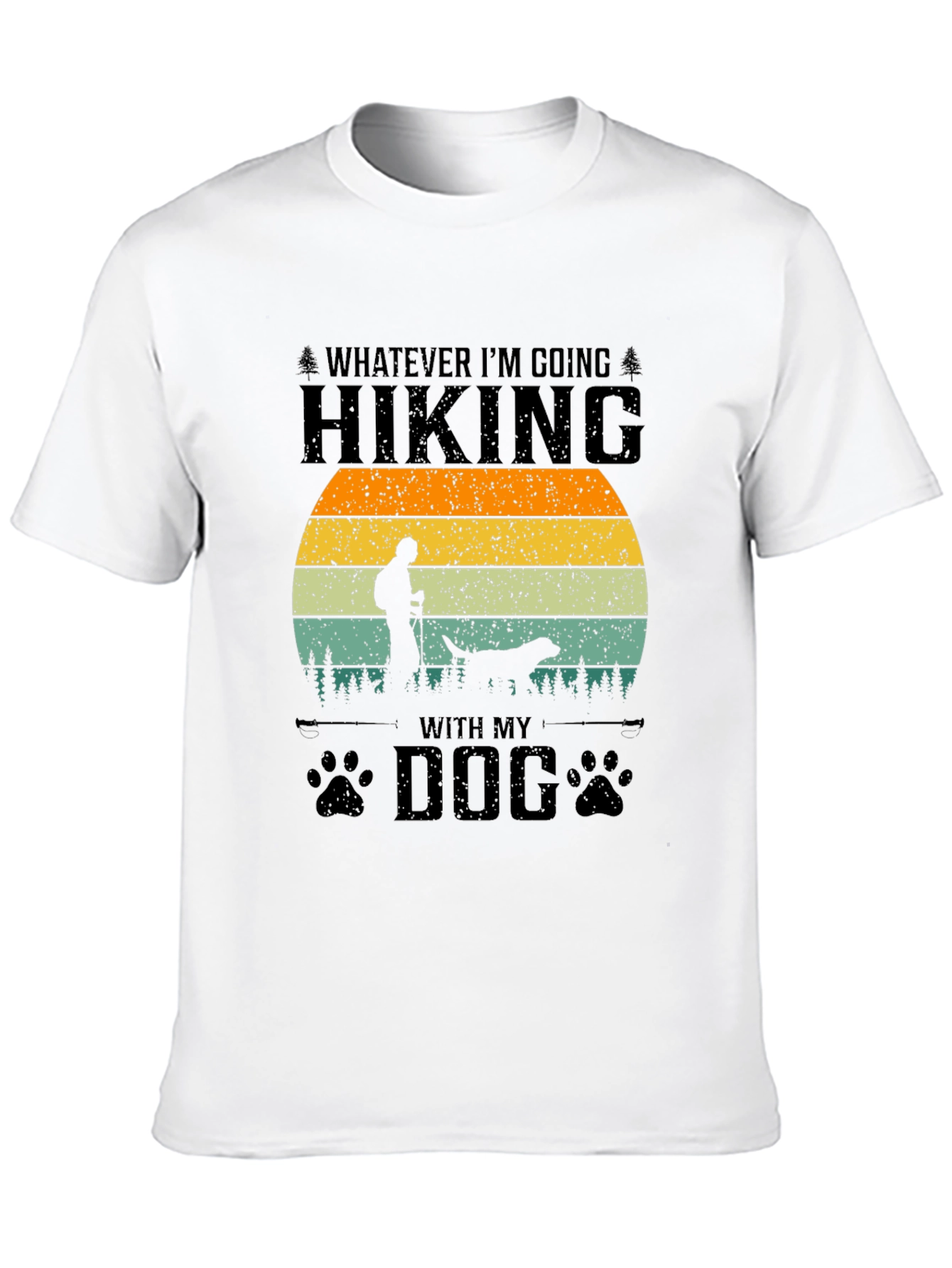 Black Hiking With My Dog Graphic Tee view 10