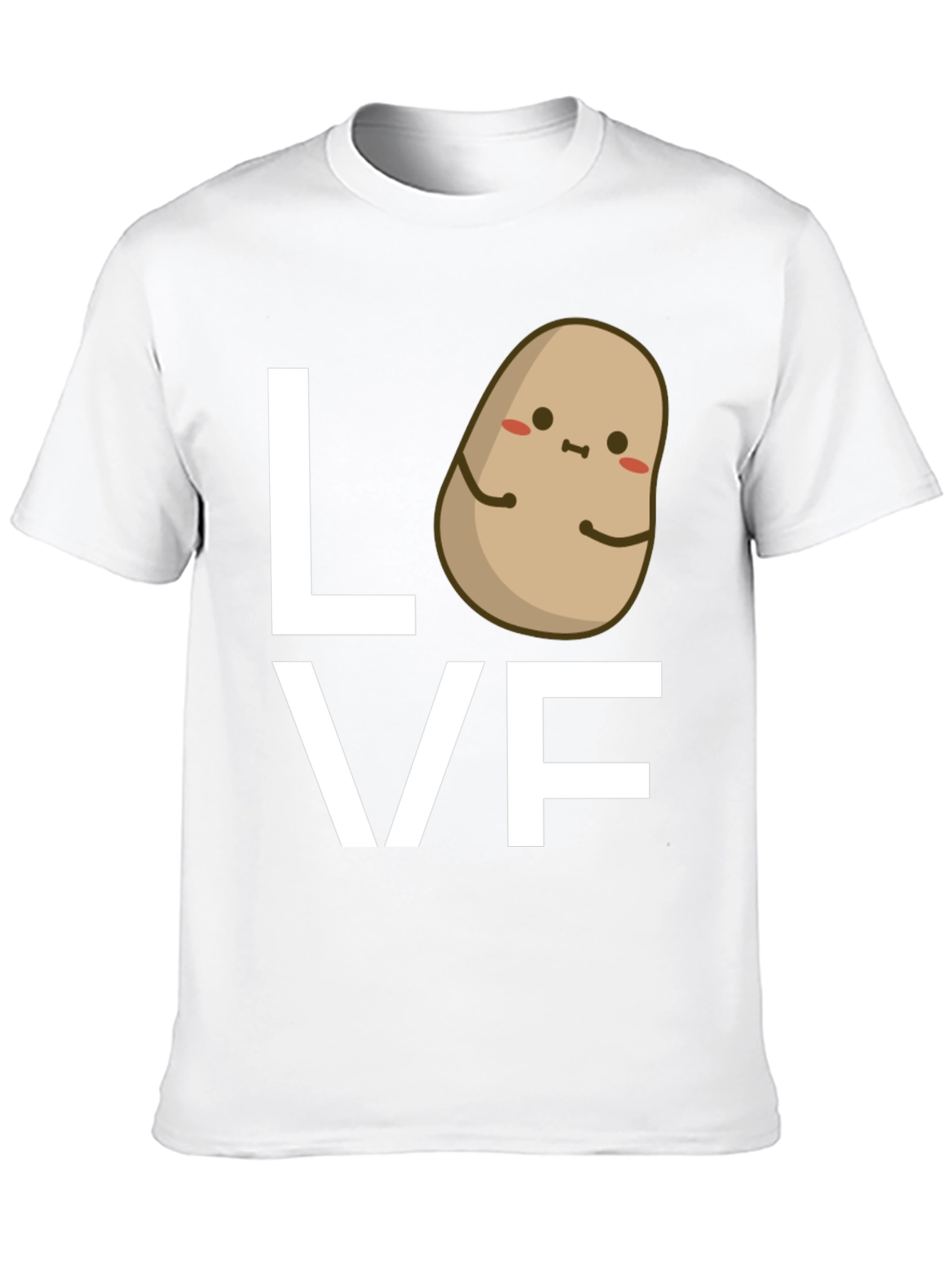 Black Potato Love Graphic Tee - Black Cotton T-Shirt view 10