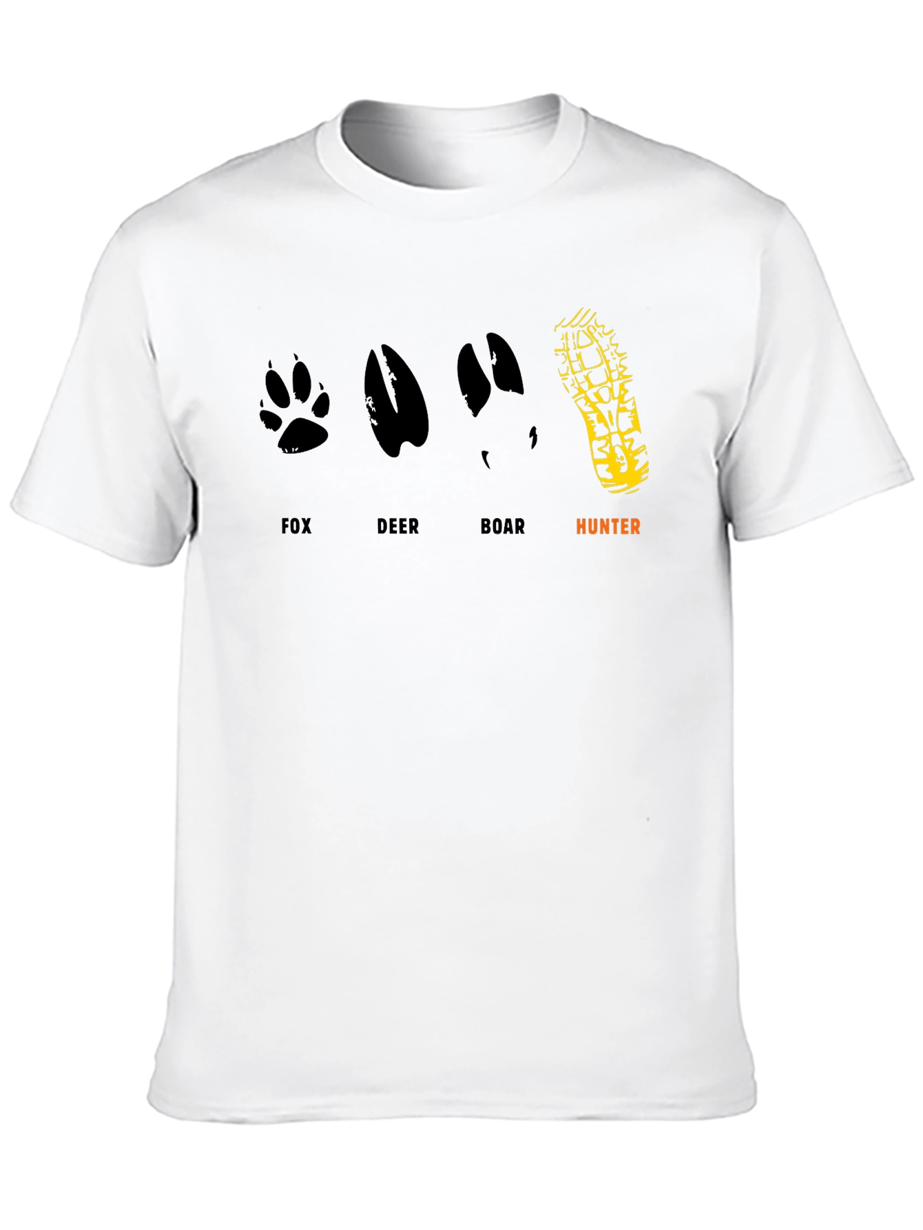 Black Hunter Animal Track Graphic Tee - Black view 10