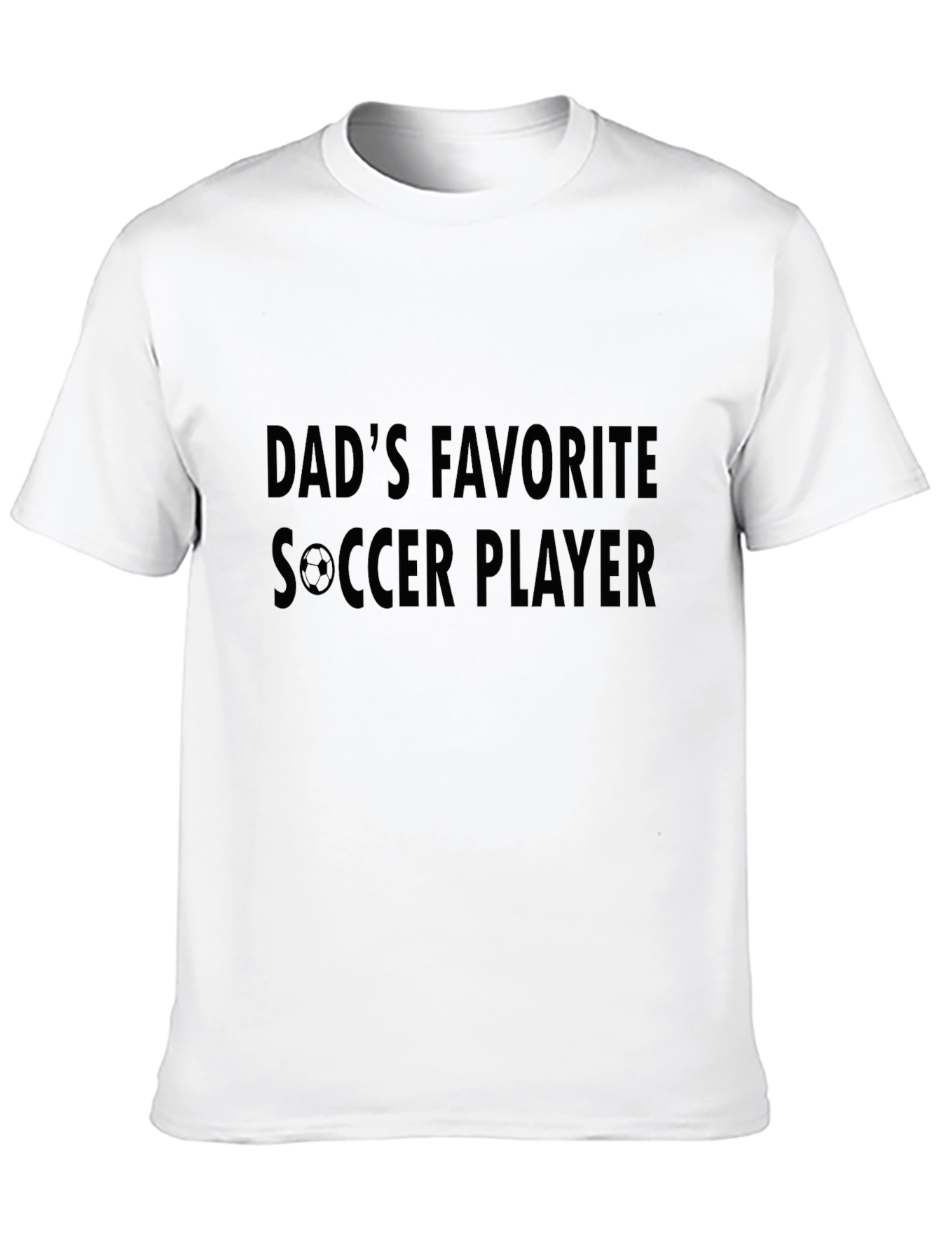 Black Dad's Favorite Soccer Player Black T-Shirt view 10