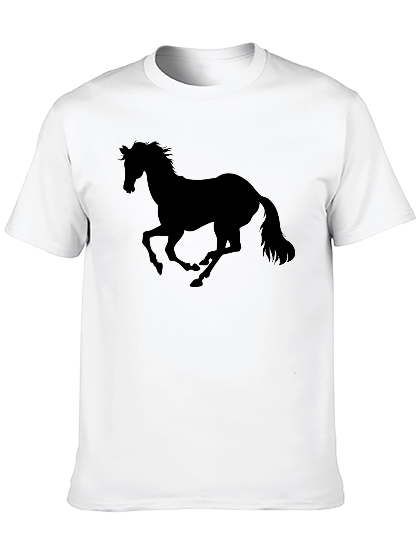 Black Black Horse Silhouette Graphic Tee - Men's Casual Top view 10
