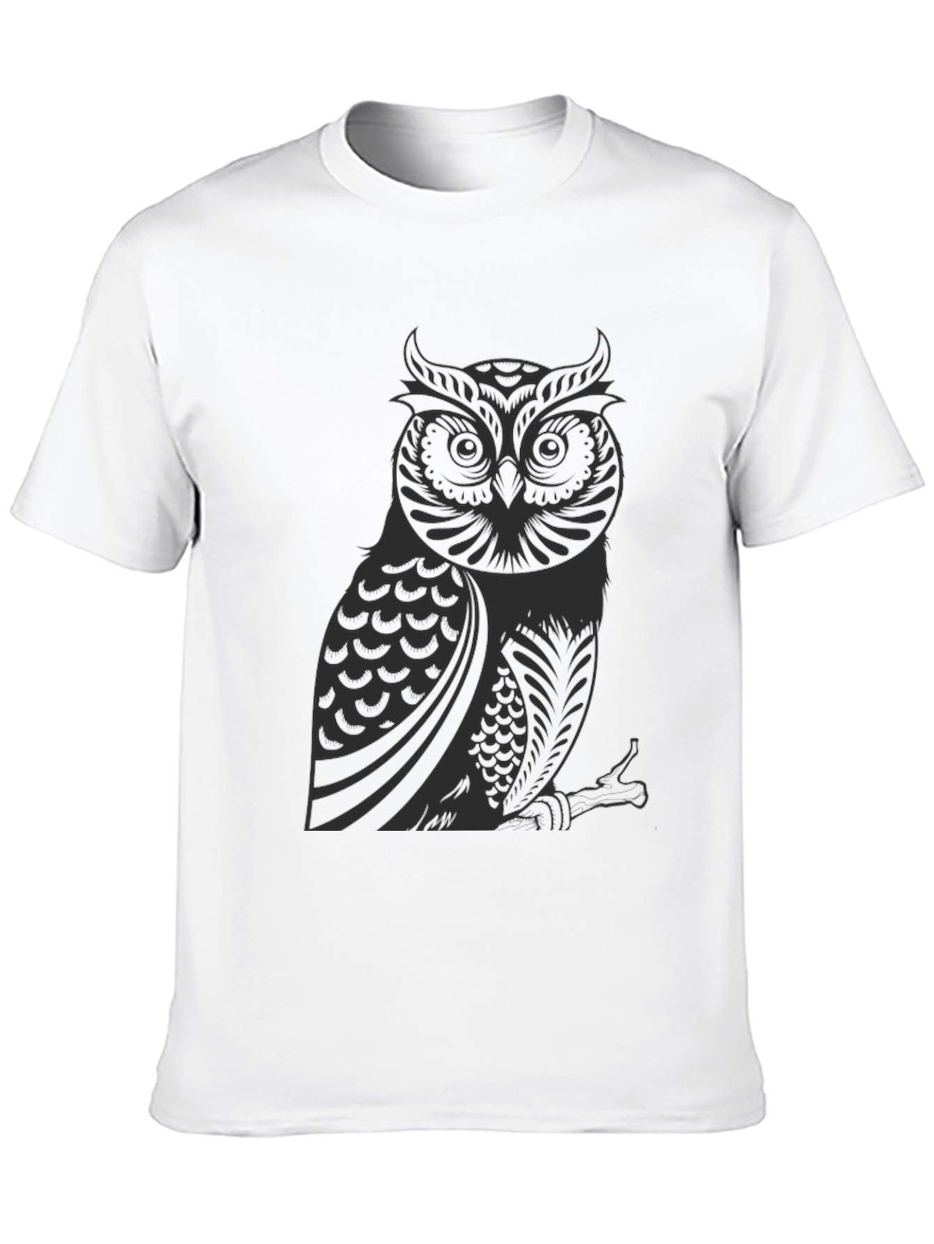Black Owl Graphic T-Shirt - Soft Cotton Tee view 10