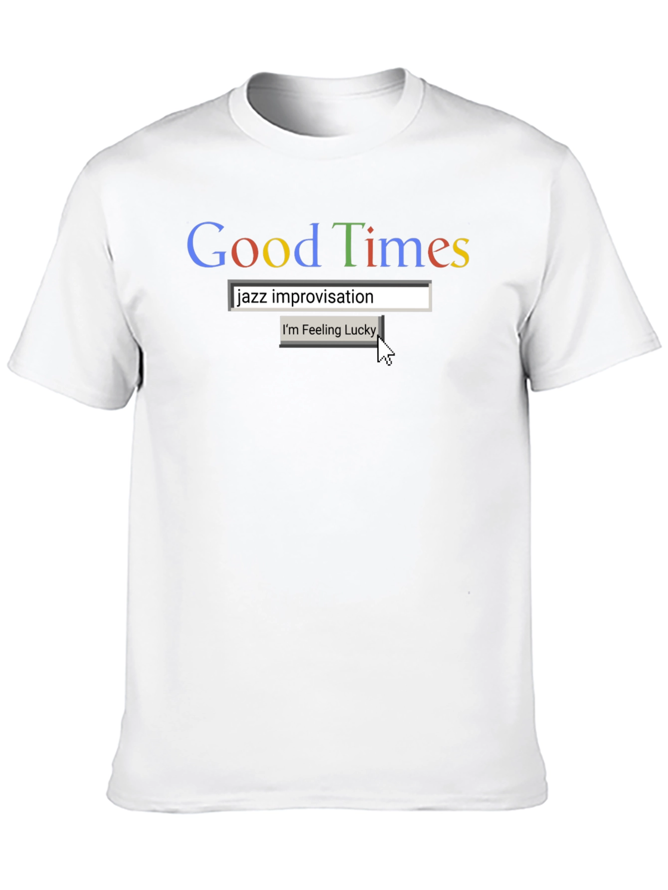 Black Good Times Jazz Improv Google Style Black T-Shirt view 10