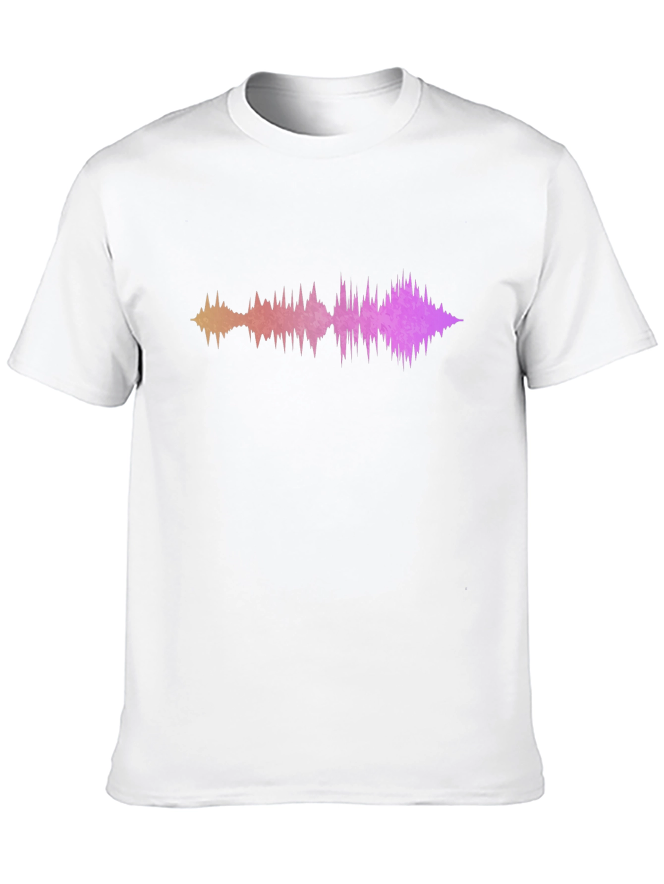 Black Sound Wave Graphic Tee - Modern Black T-Shirt view 10