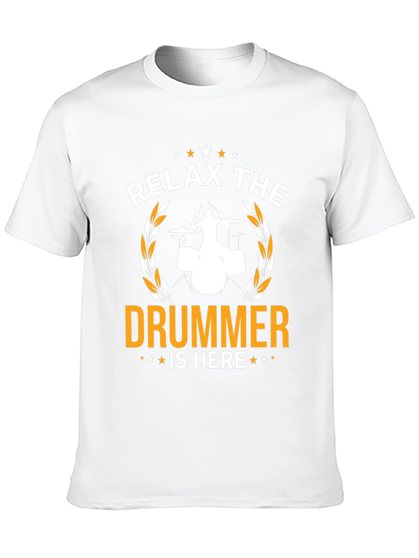 Black Relax The Drummer Is Here Graphic T-Shirt view 10