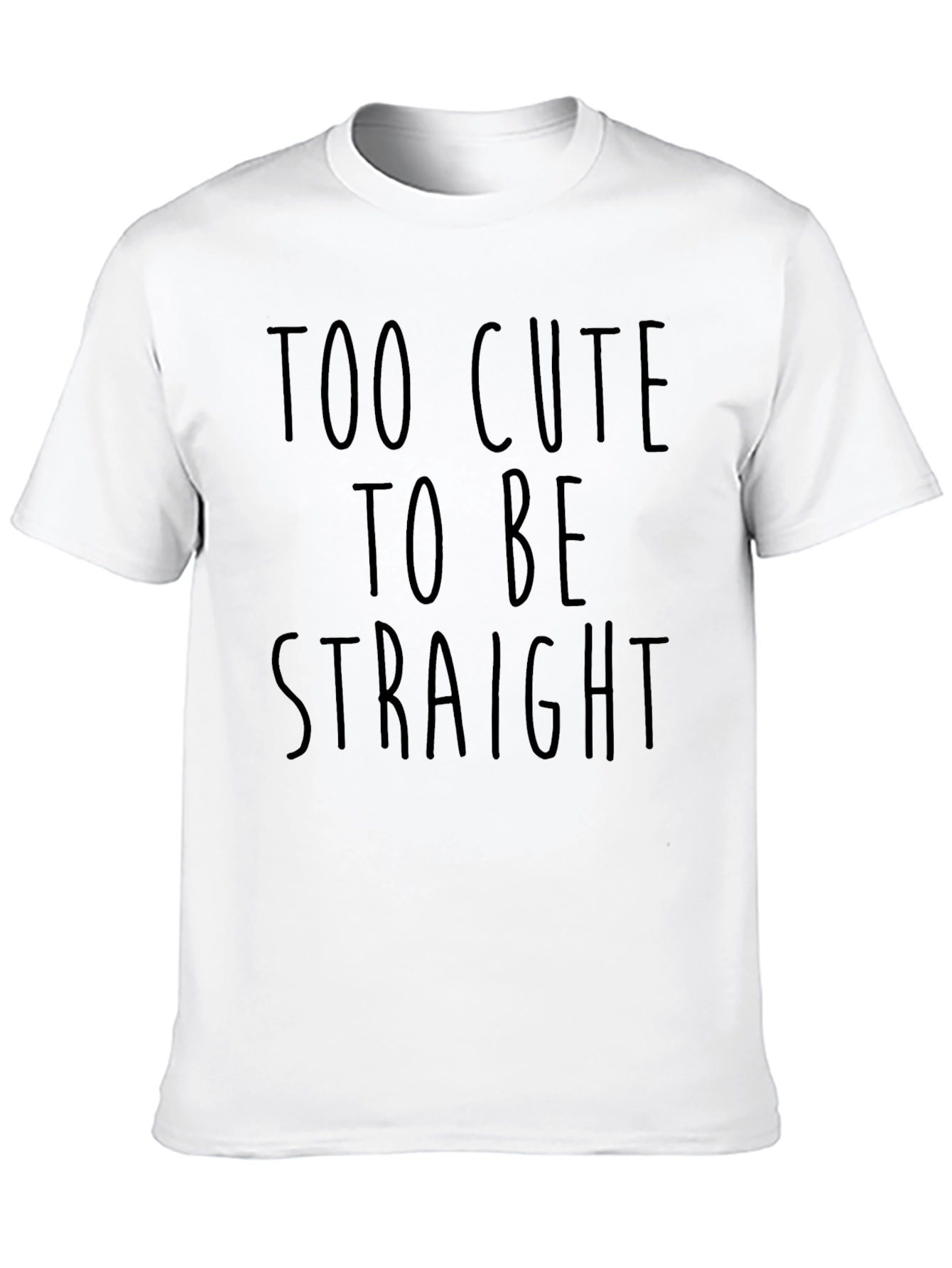 Black Too Cute to be Straight Graphic Tee - Black view 10