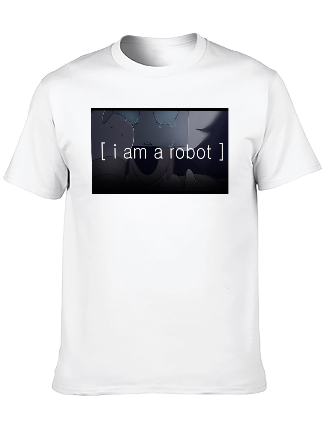 Black I am a Robot T-Shirt - Black Crew Neck Graphic Tee view 10