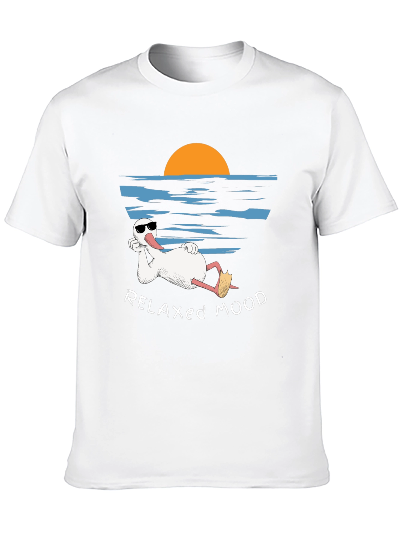 Black Relaxed Mood T-Shirt - Duck Vacation Tee view 10