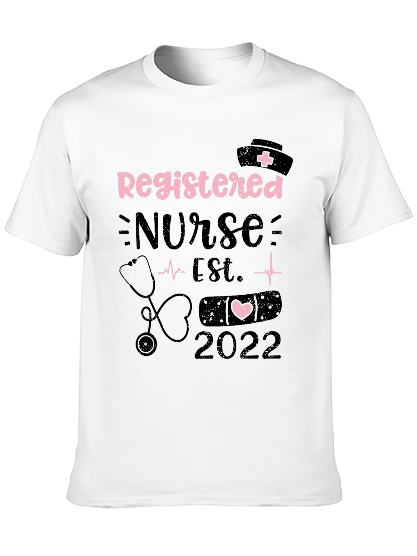 Black Registered Nurse Est. 2022 T-Shirt - Medical Professional Tee view 10