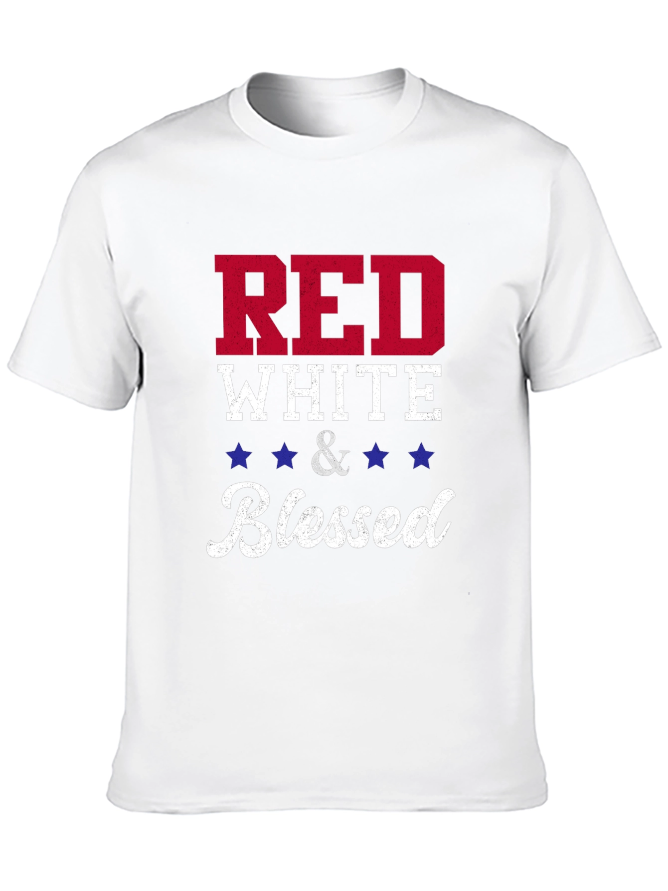 Black Red White & Blessed Patriotic T-Shirt view 10