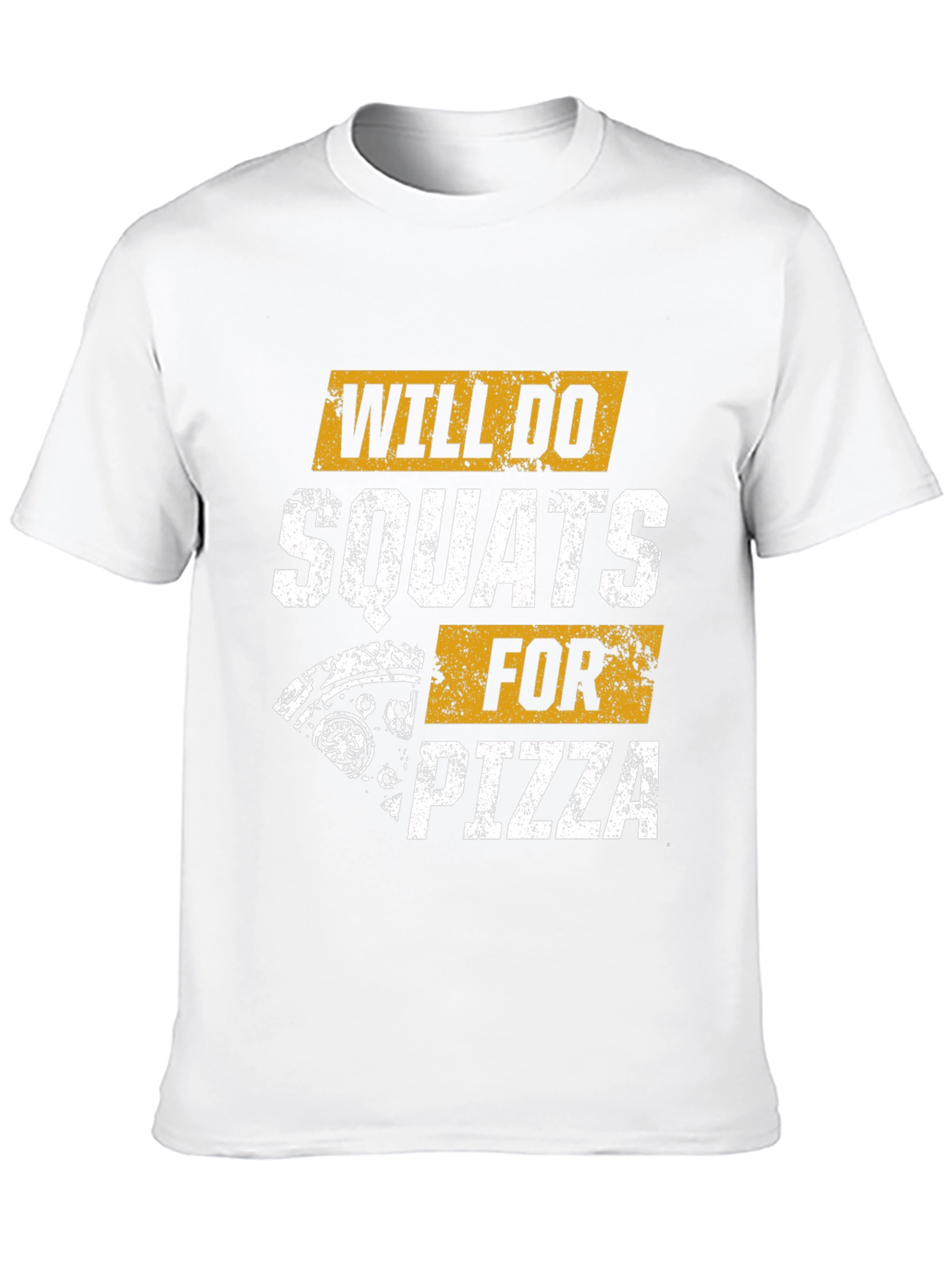 Black Will Do Squats For Pizza T-Shirt view 10