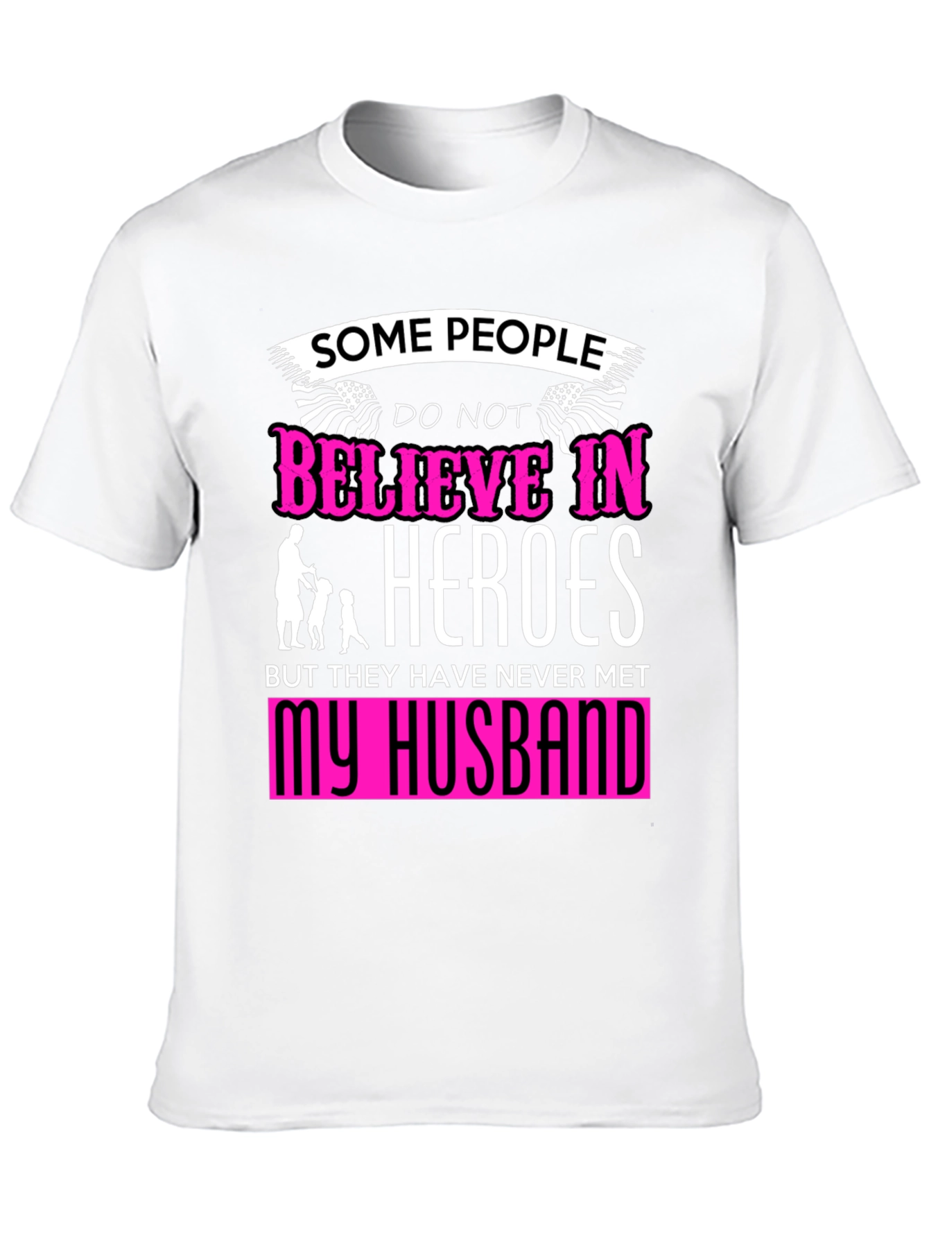 Black My Husband, My Hero T-Shirt view 10