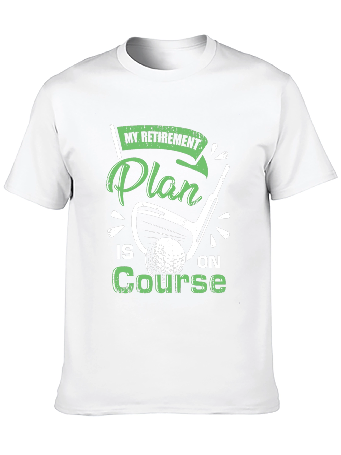 Black Retirement Plan Golf T-Shirt - On Course Tee view 10