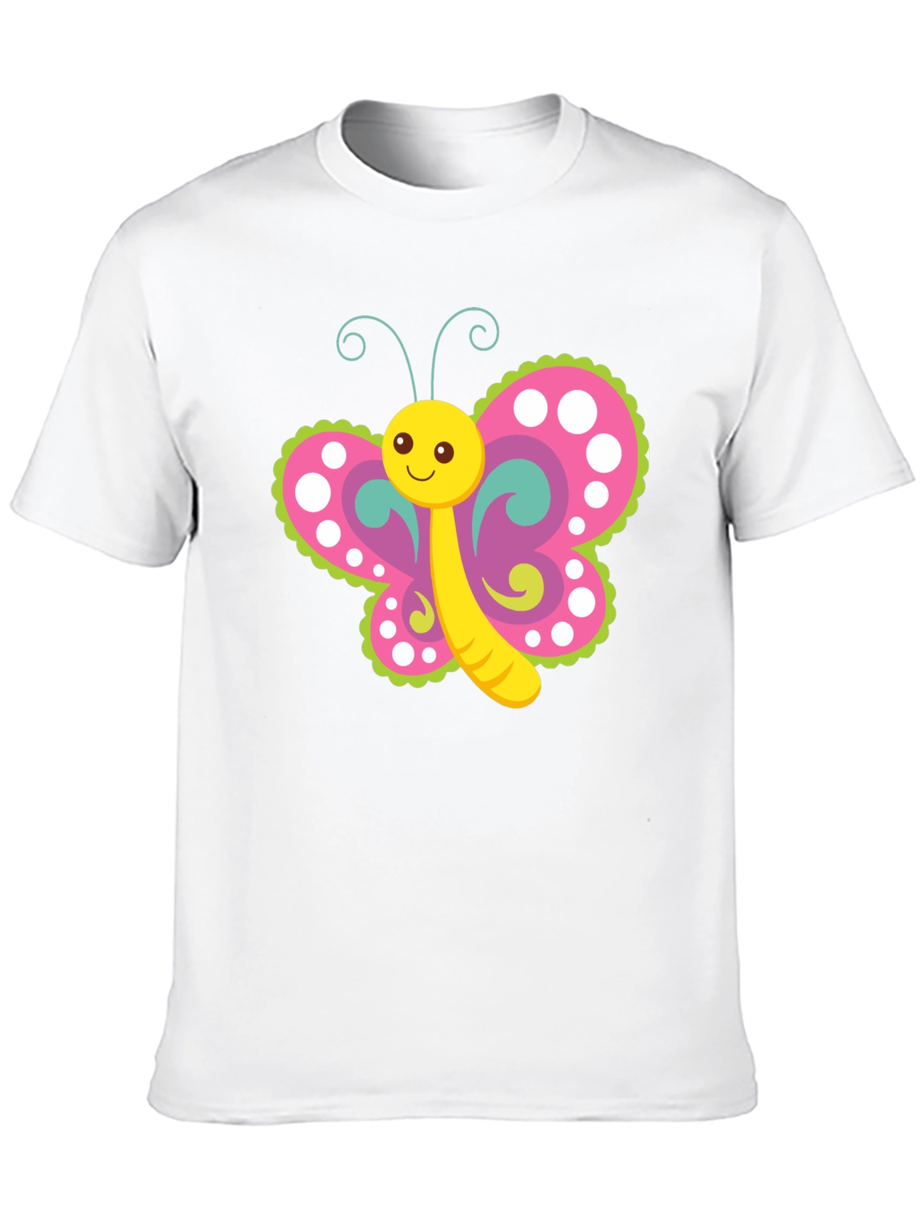 Black Cute Butterfly Graphic T-Shirt - Black view 10