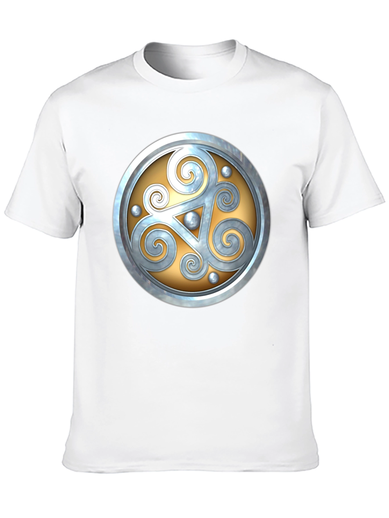 Black Celtic Shield Graphic Tee - Stylish Black Cotton T-Shirt view 10