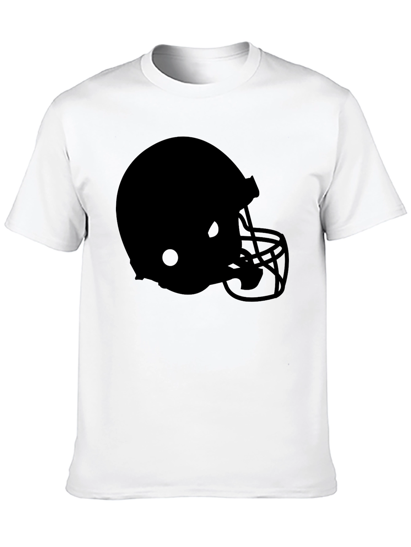 Black Black Football Helmet Graphic Tee - Sports Fan Apparel view 10