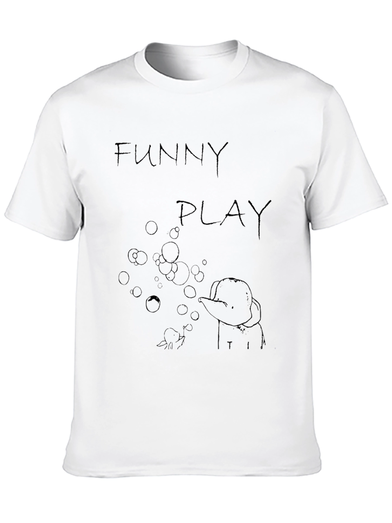 Black Funny Play Graphic T-Shirt - Black Casual Tee view 10