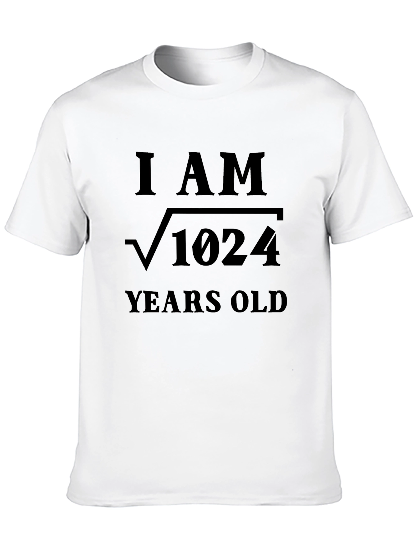 Black Funny Math Birthday T-Shirt: I Am Root 1024 Years Old view 10
