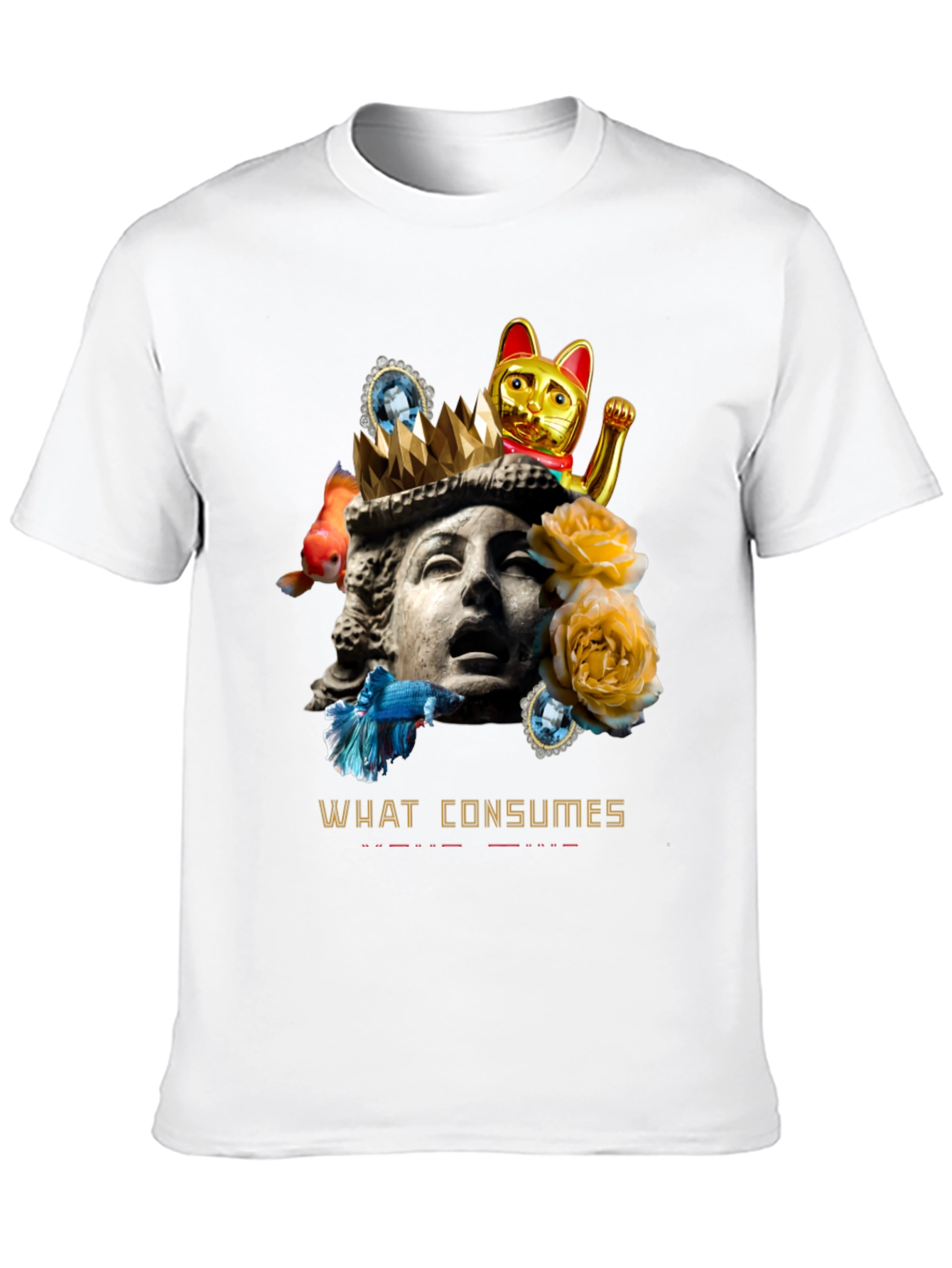 Black What Consumes Graphic T-Shirt - Unique Art Tee view 10
