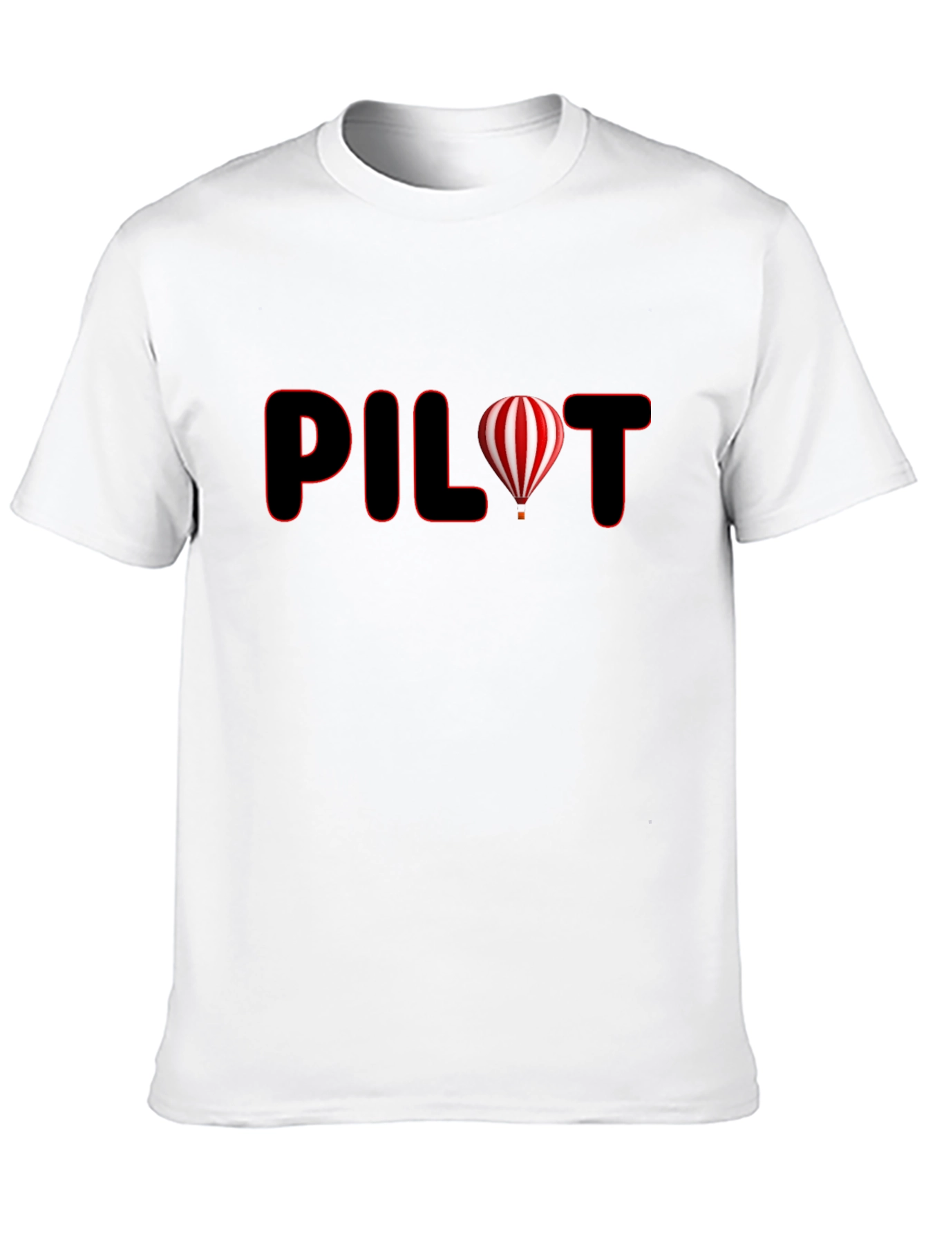 Black Pilot Hot Air Balloon Graphic Tee - Black view 10