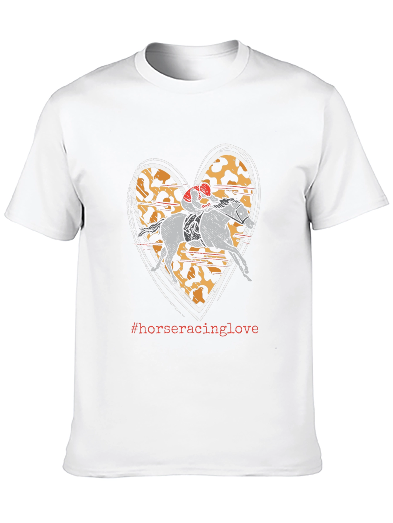 Black Horse Racing Love Heart T-Shirt view 10