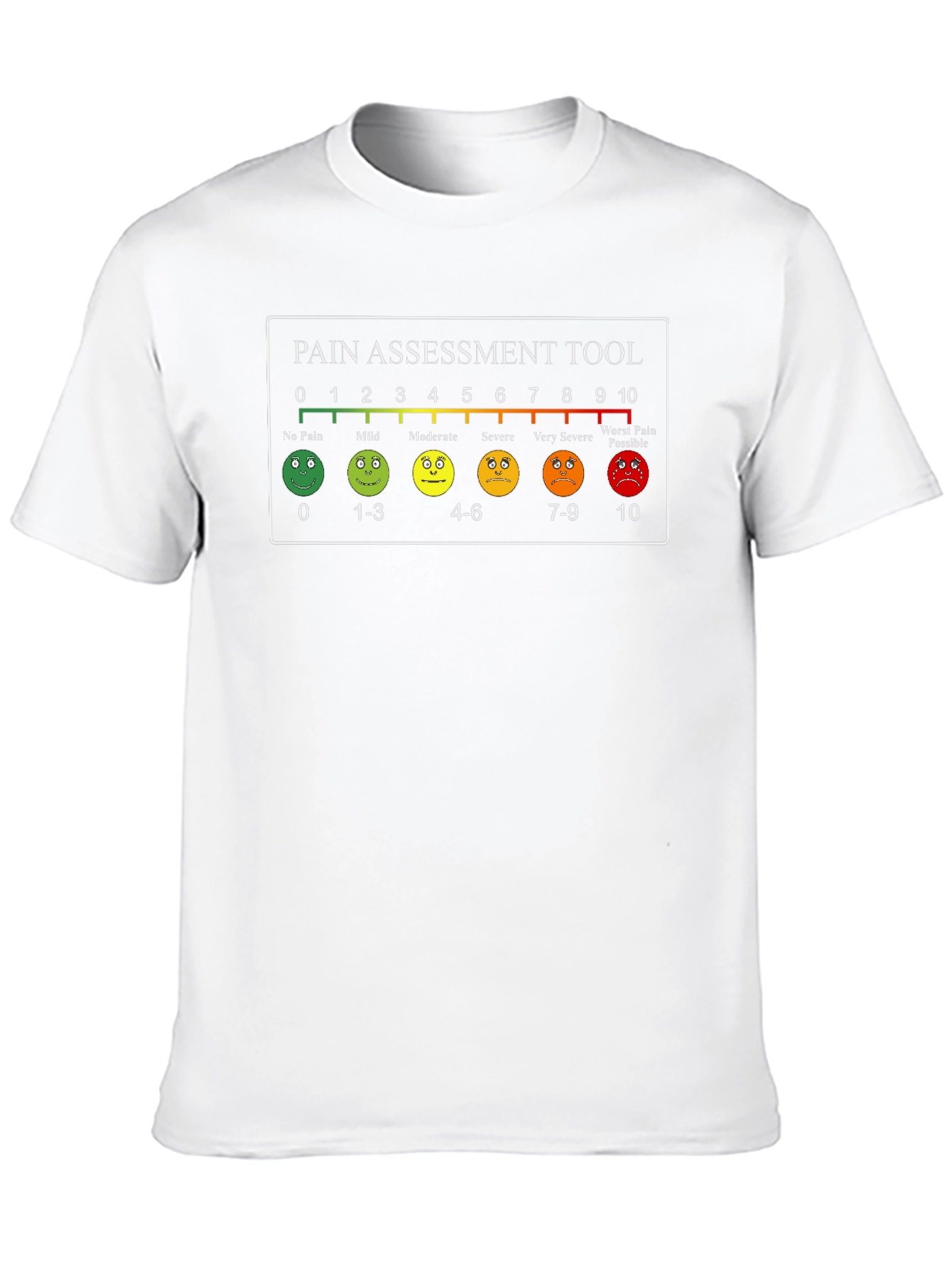 Black Pain Assessment Tool T-Shirt Medical Doctor Nurse Funny Tee view 10