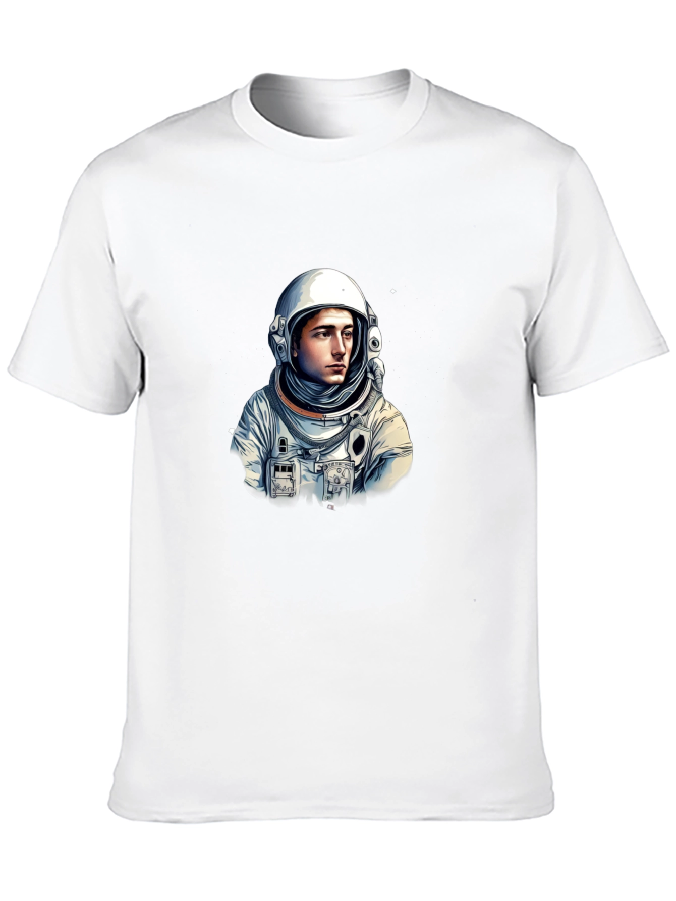 Black Astronaut Graphic Tee - Black Cotton Blend T-Shirt view 10