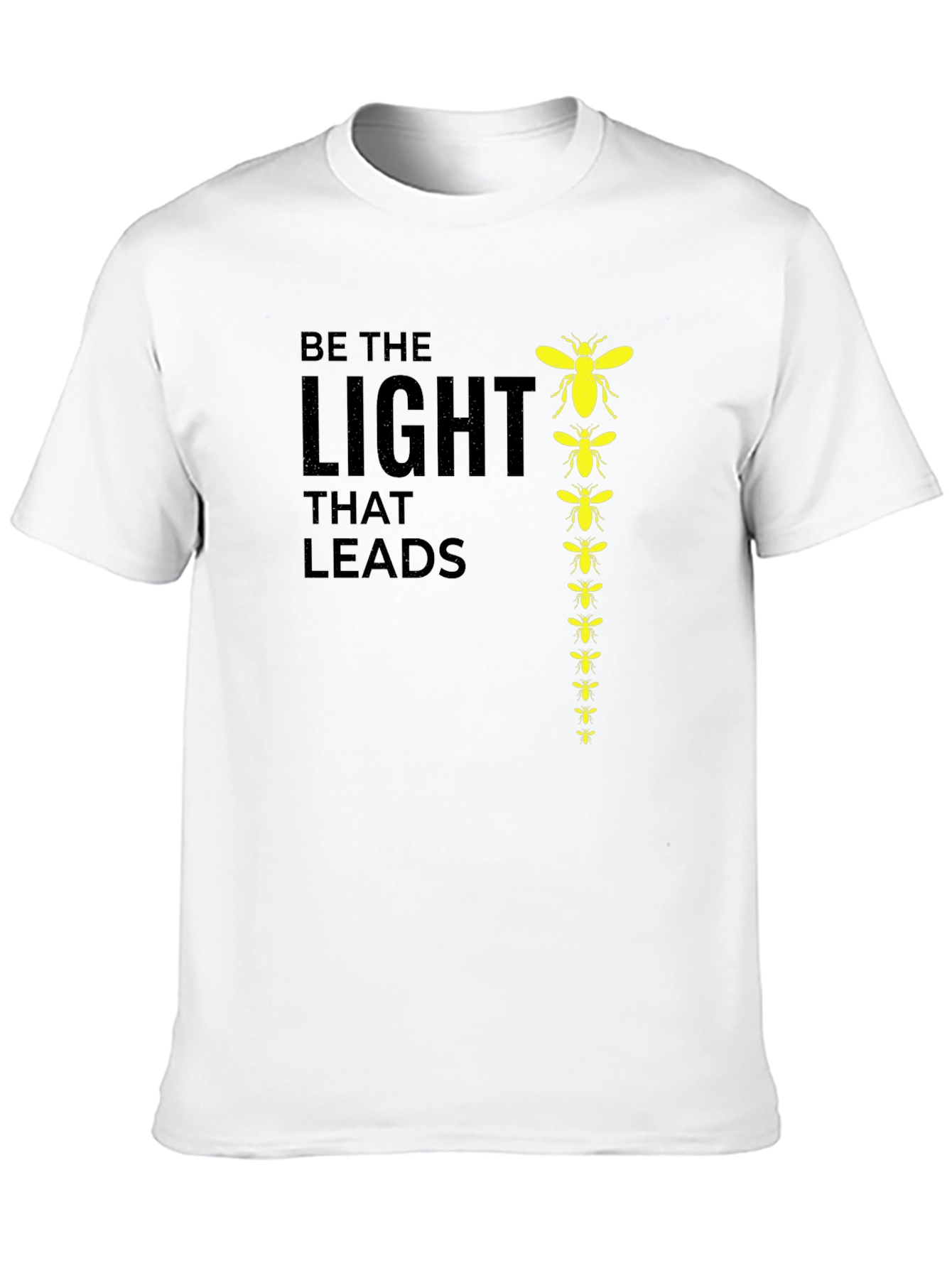 Black Be The Light That Leads Graphic Tee view 10
