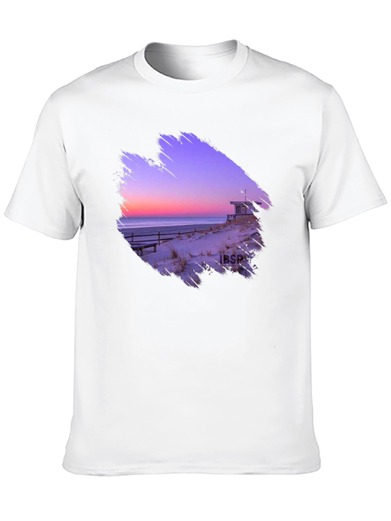 Black Sunset Beach Graphic Tee - Men's Black T-Shirt view 10