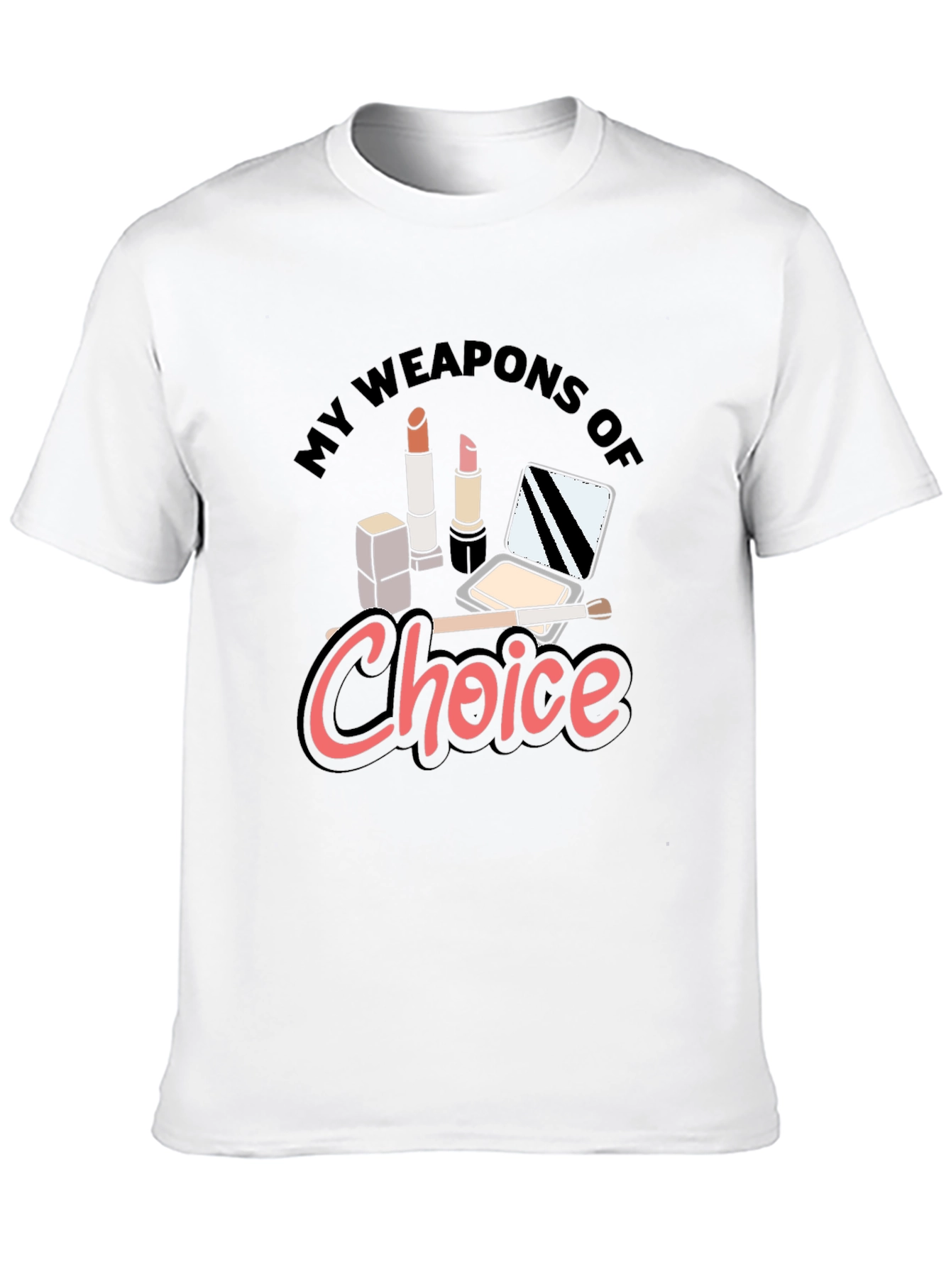 Black My Weapons of Choice Makeup T-Shirt view 10