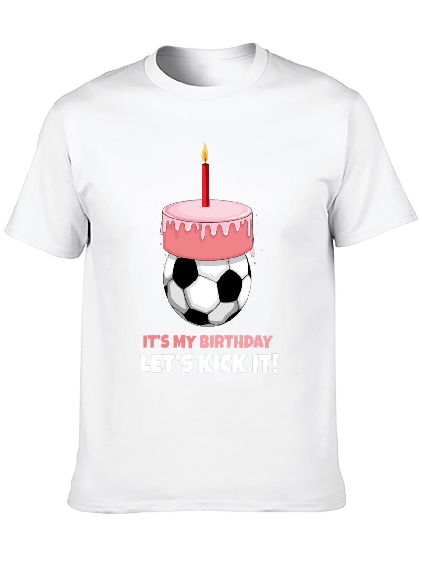 Black Birthday Soccer Ball Cake T-Shirt view 10