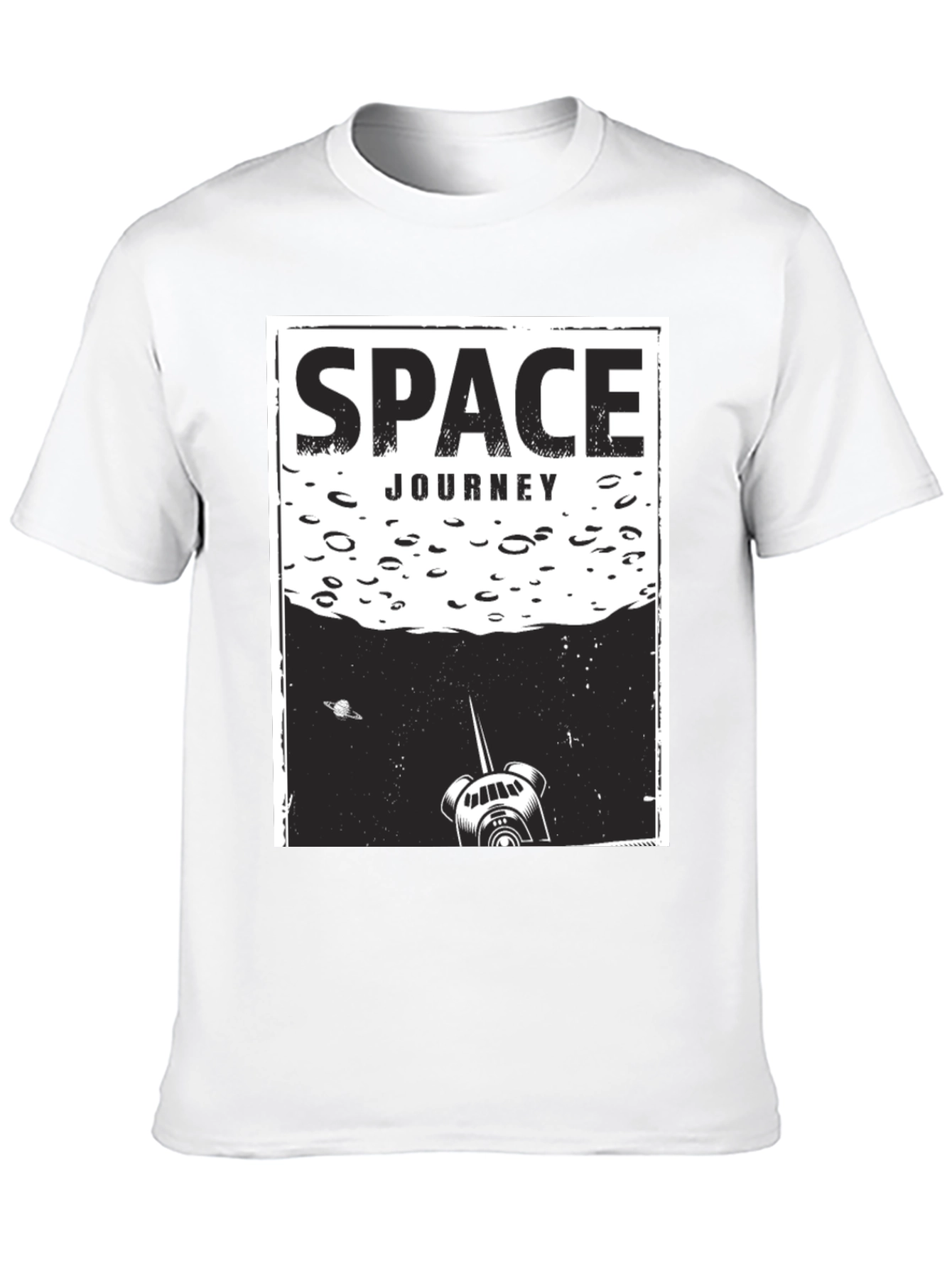 Black Space Journey Graphic T-Shirt - Unisex Black Tee view 10