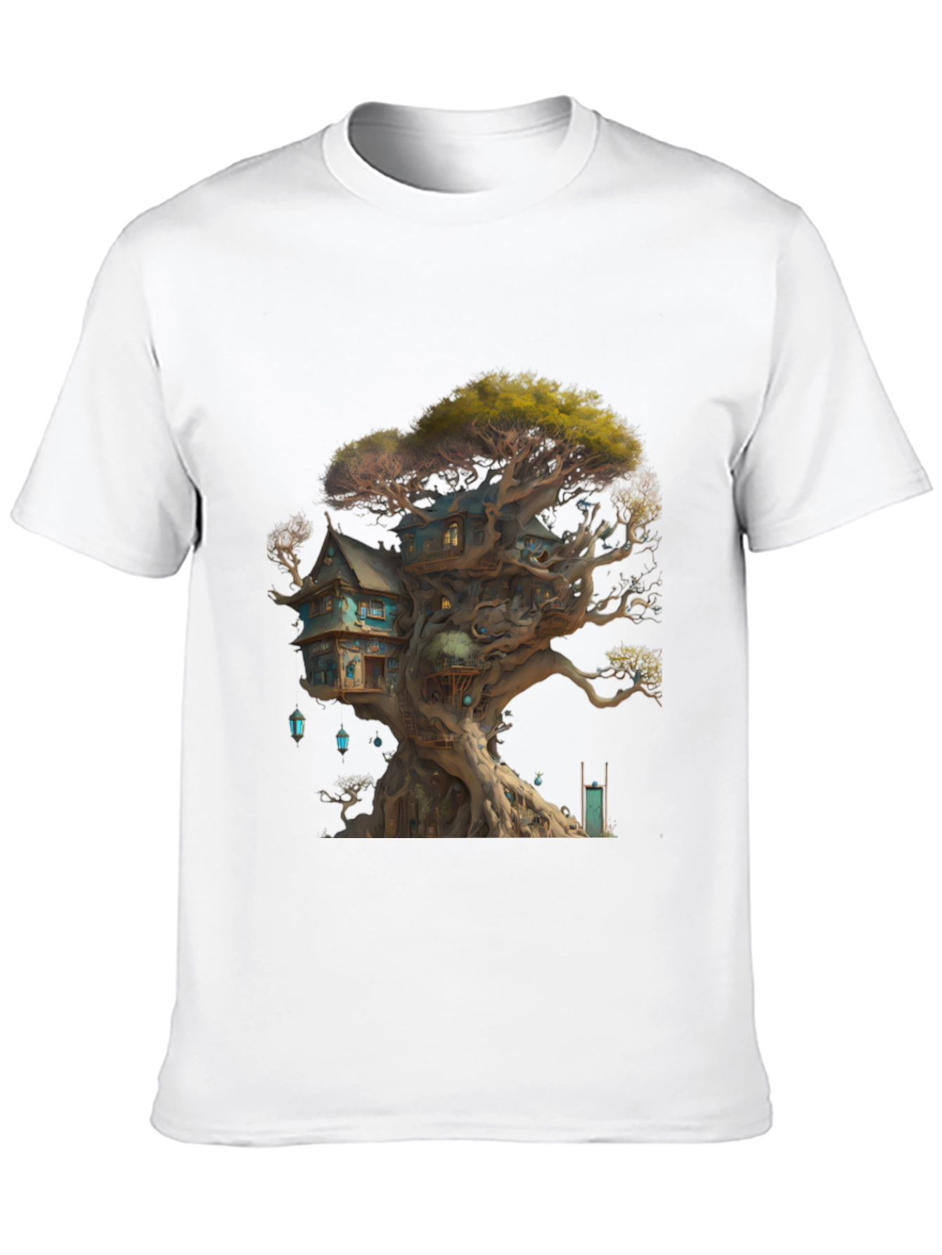 Black Enchanted Treehouse Graphic T-Shirt view 10