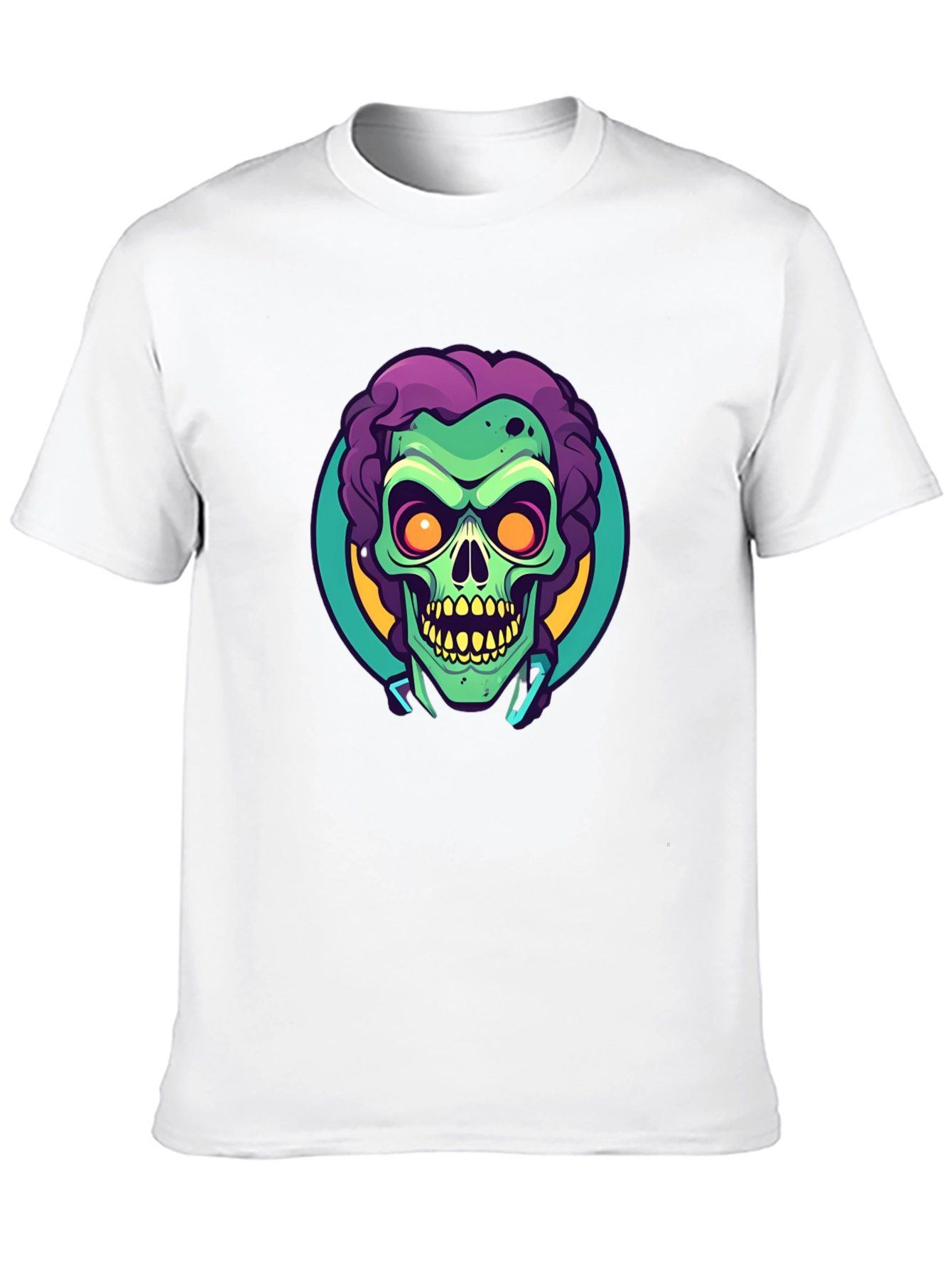 Black Zombie Head Graphic Tee - Unique Halloween Style view 10