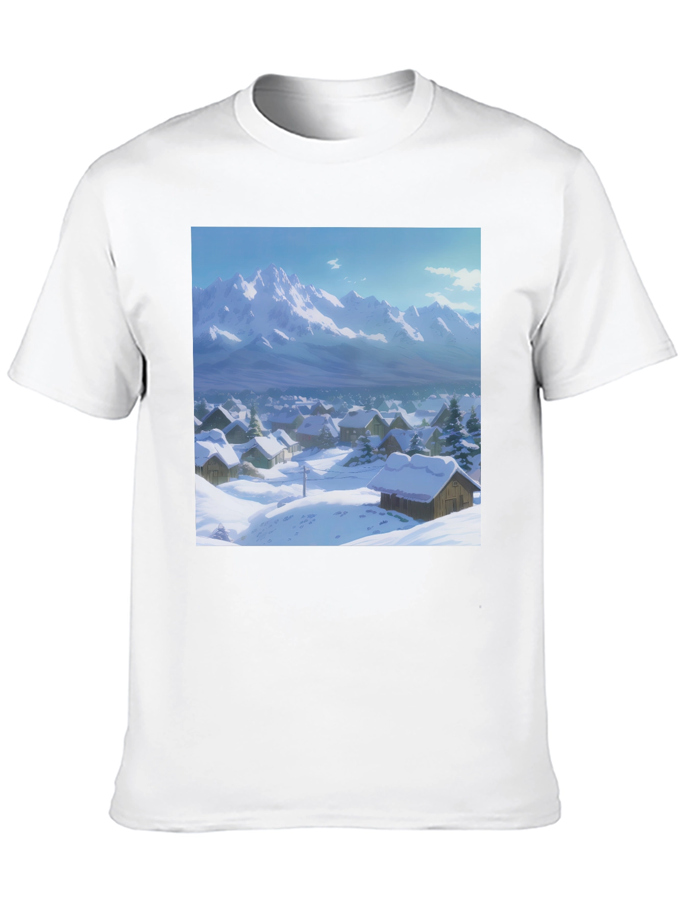 Black Winter Village Graphic Tee view 10