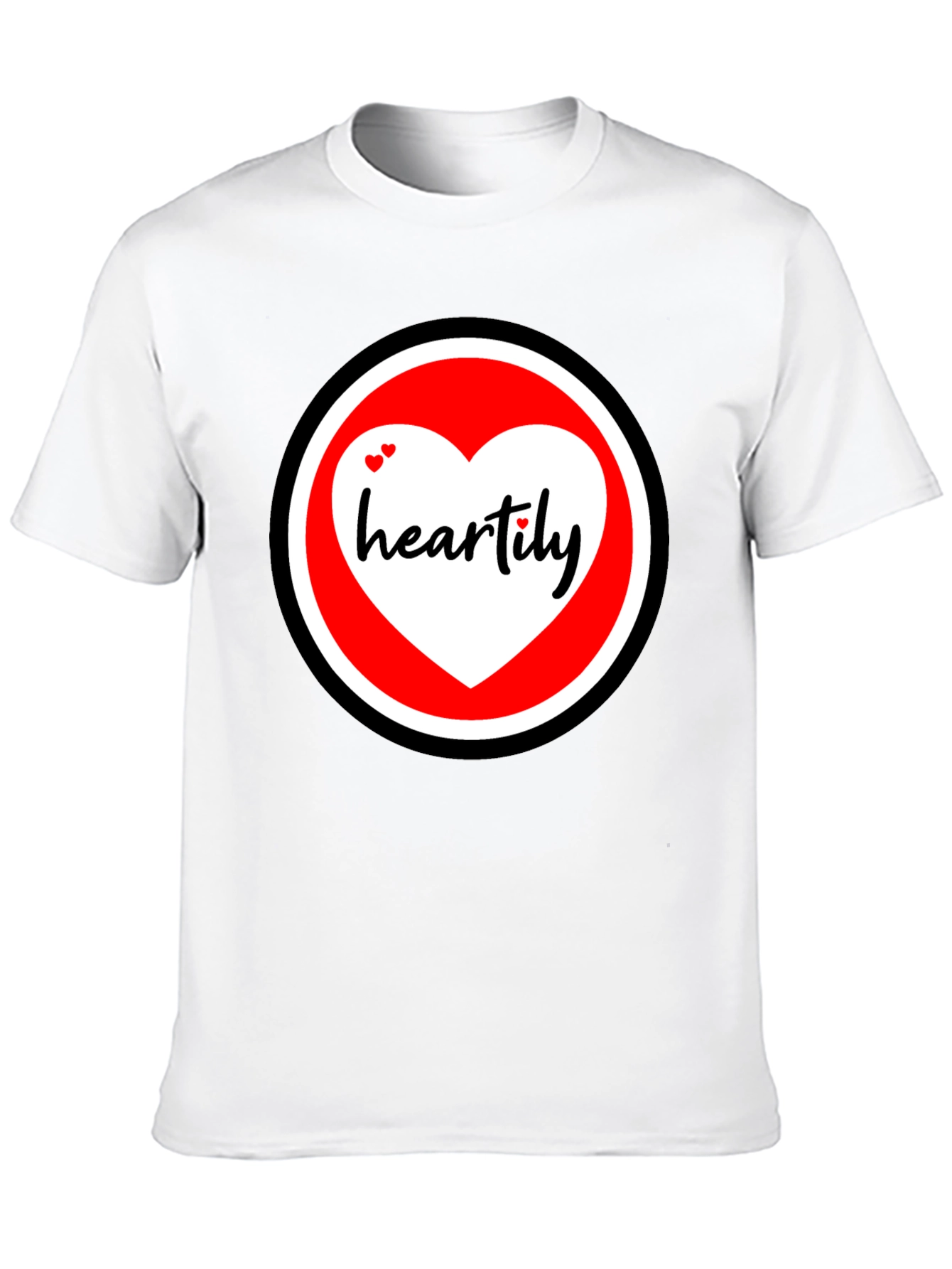 Black Heartily Graphic T-Shirt - Black Cotton Blend view 10