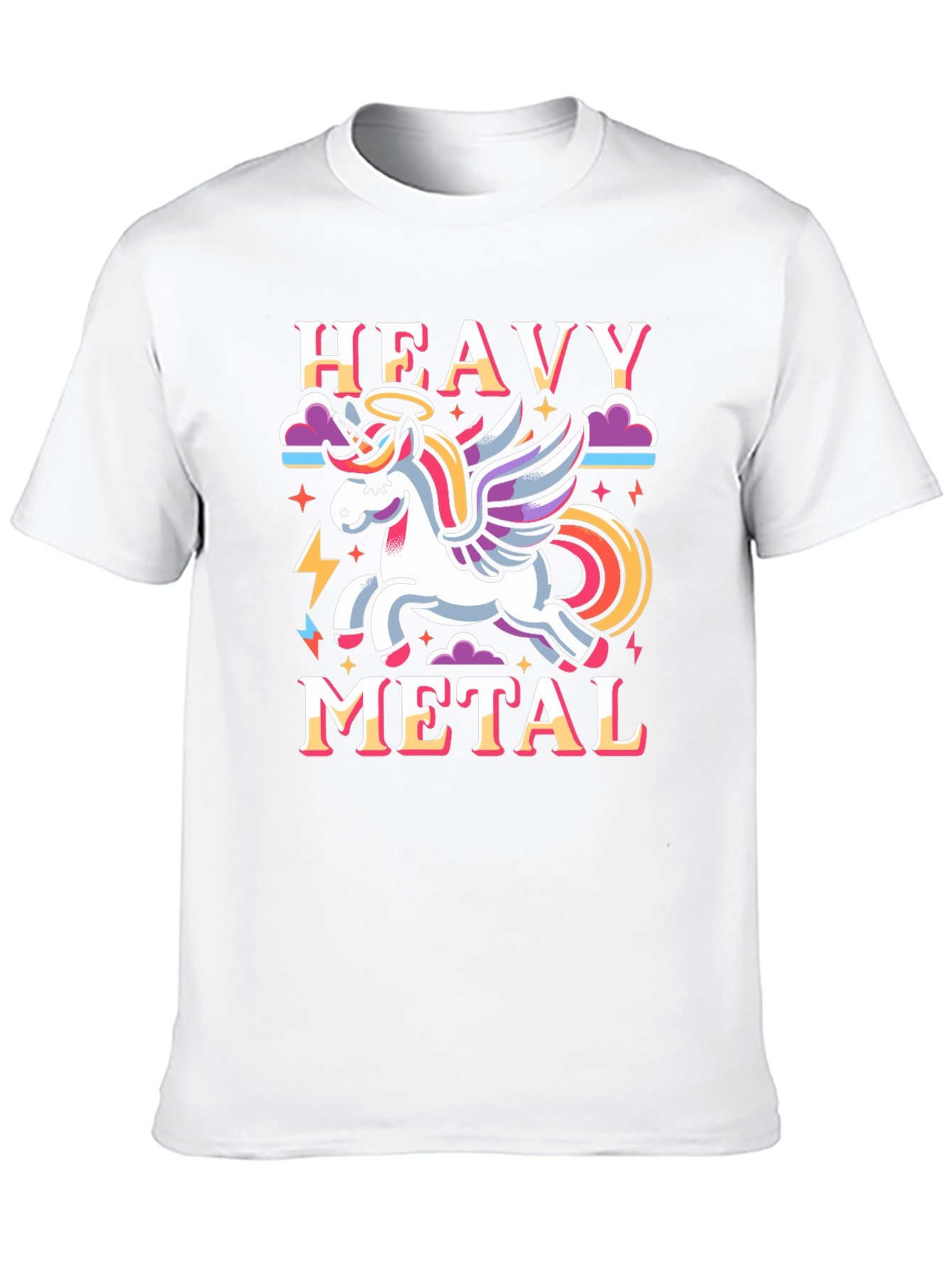 Black Heavy Metal Unicorn Graphic T-Shirt view 10