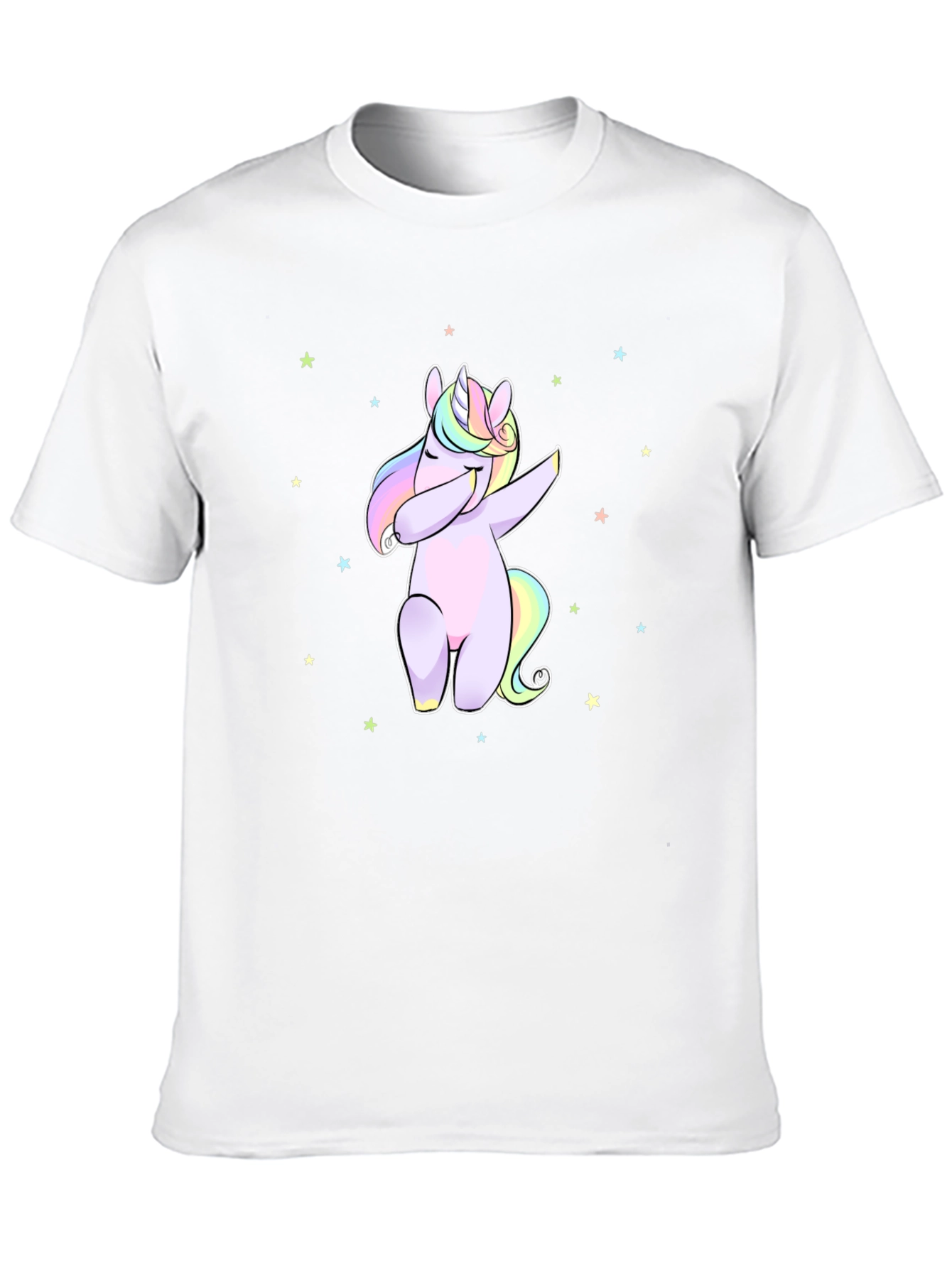 Black Dabbing Unicorn Graphic Tee - Men's Black T-Shirt view 10