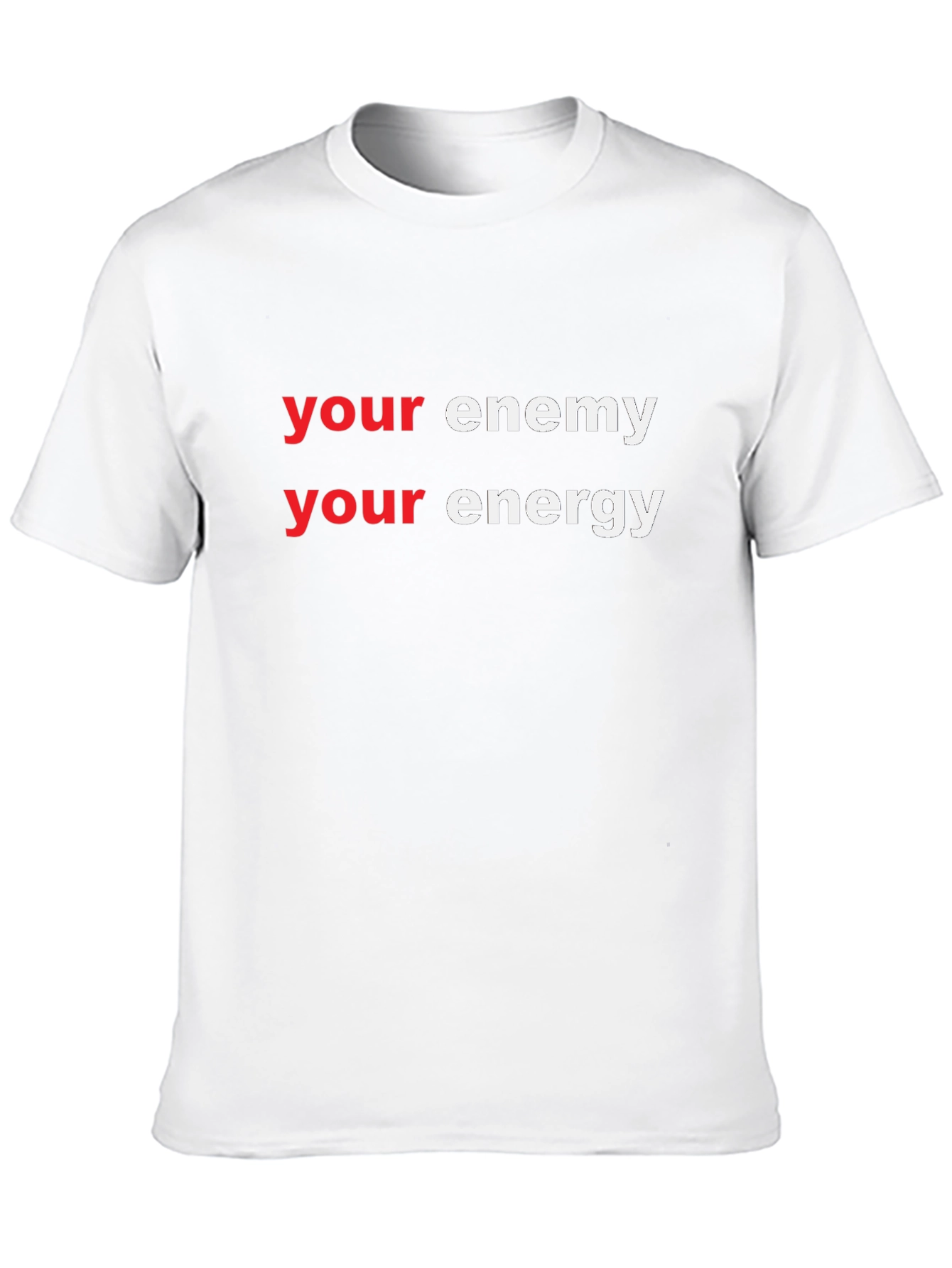 Black Your Enemy Your Energy Graphic Tee view 10