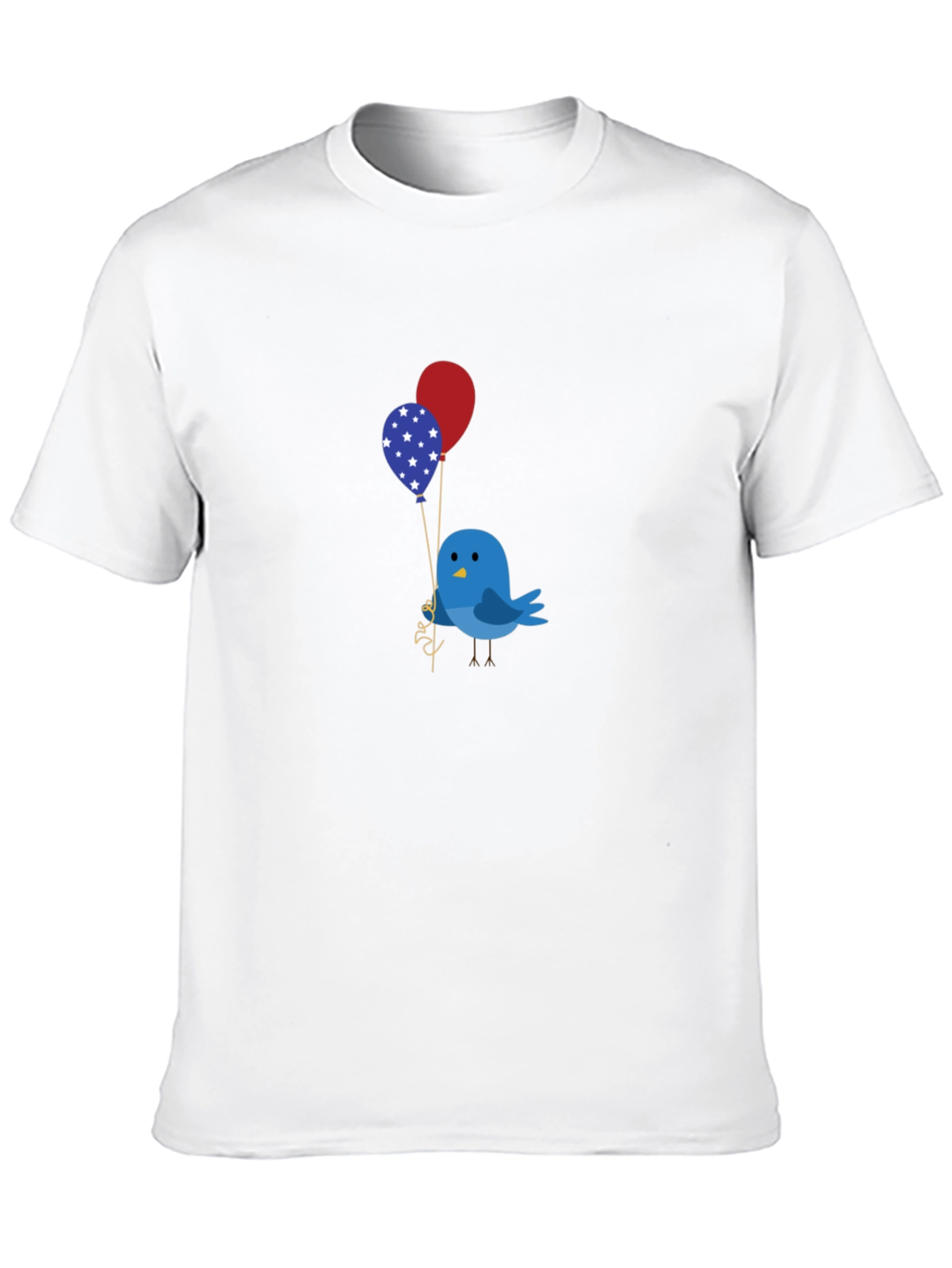 Black Bird with Balloons Graphic Tee view 10