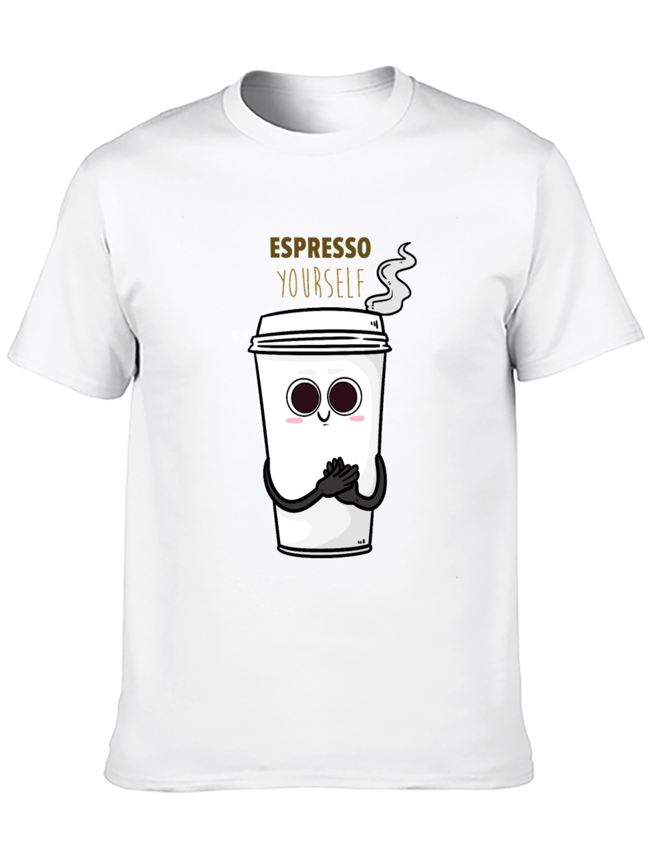 Black Espresso Yourself Graphic T-Shirt - Black Cotton Blend view 10