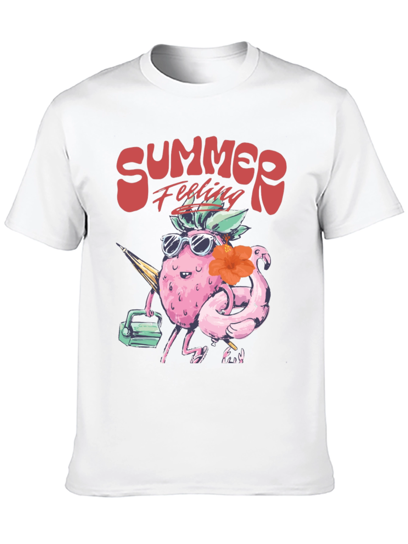 Black Summer Feeling T-Shirt - Tropical Fruit Design view 10